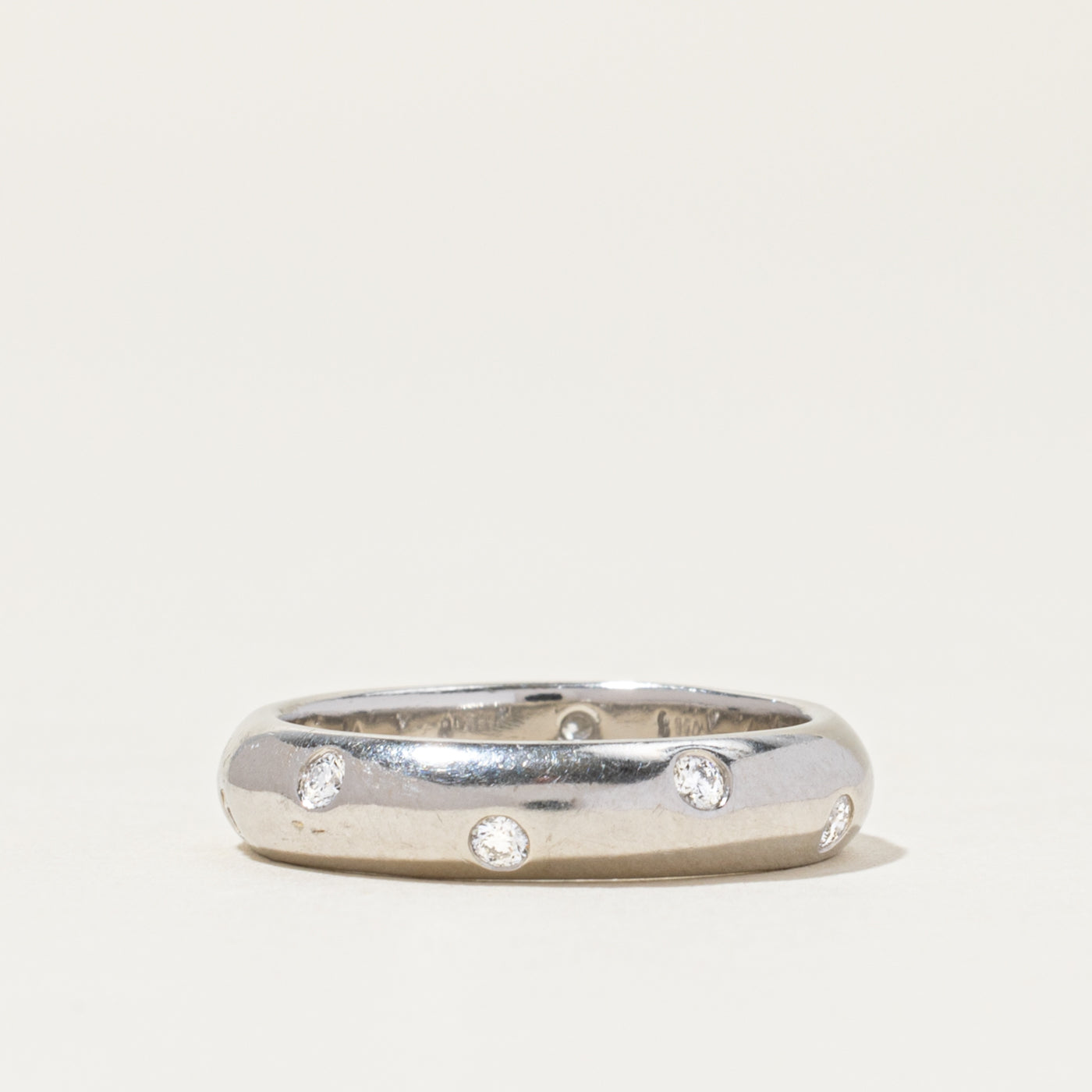 'Tiffany & Co' 950 Platinum Etoile Band | 0.22ctw | 4.5mm | SZ 6.25