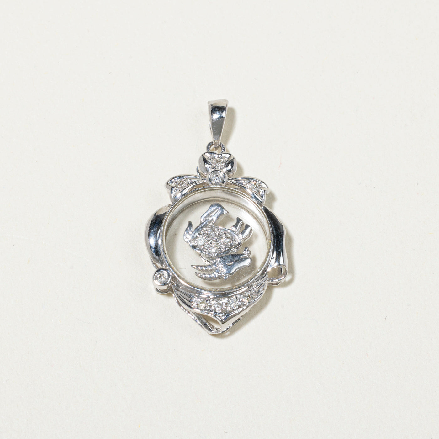 18k Diamond Kinetic Capricorn Goat Pendant | 0.07ctw