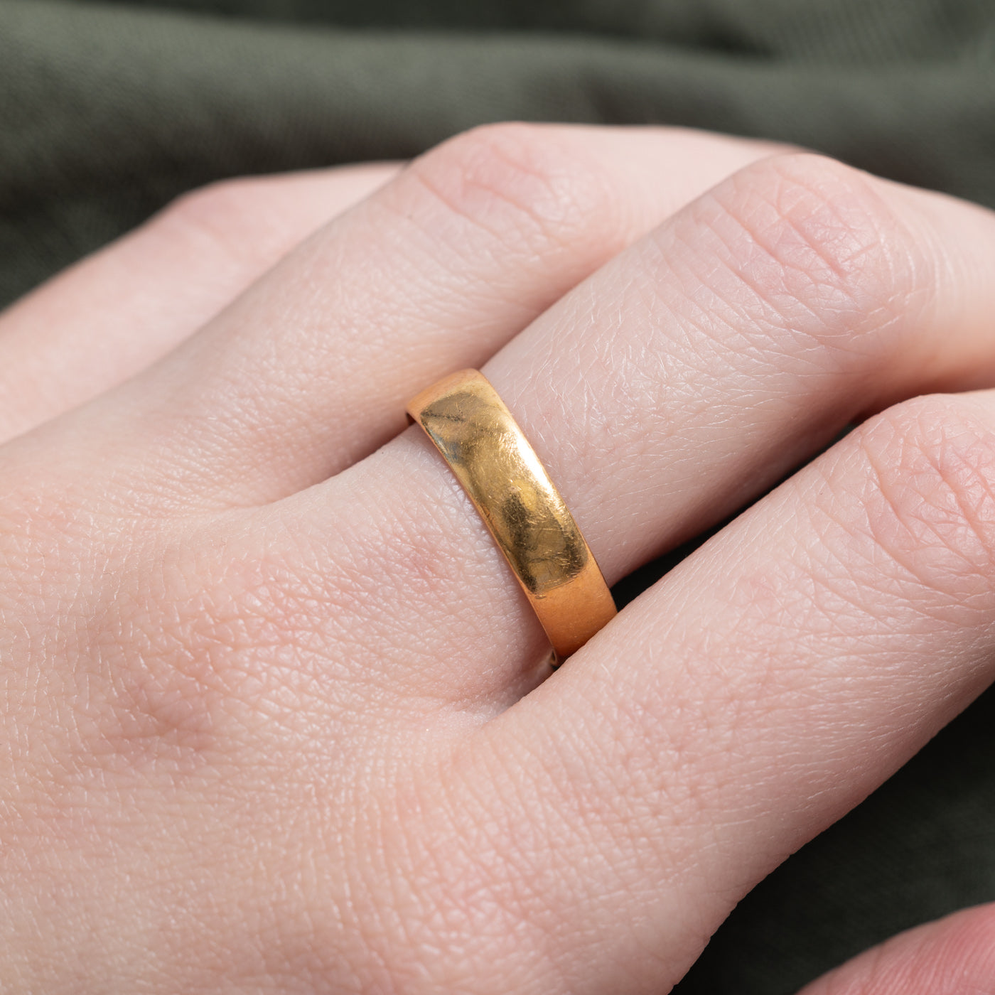 1910 Birmingham 22k Yellow Gold Band | 5.30mm | SZ 7.0