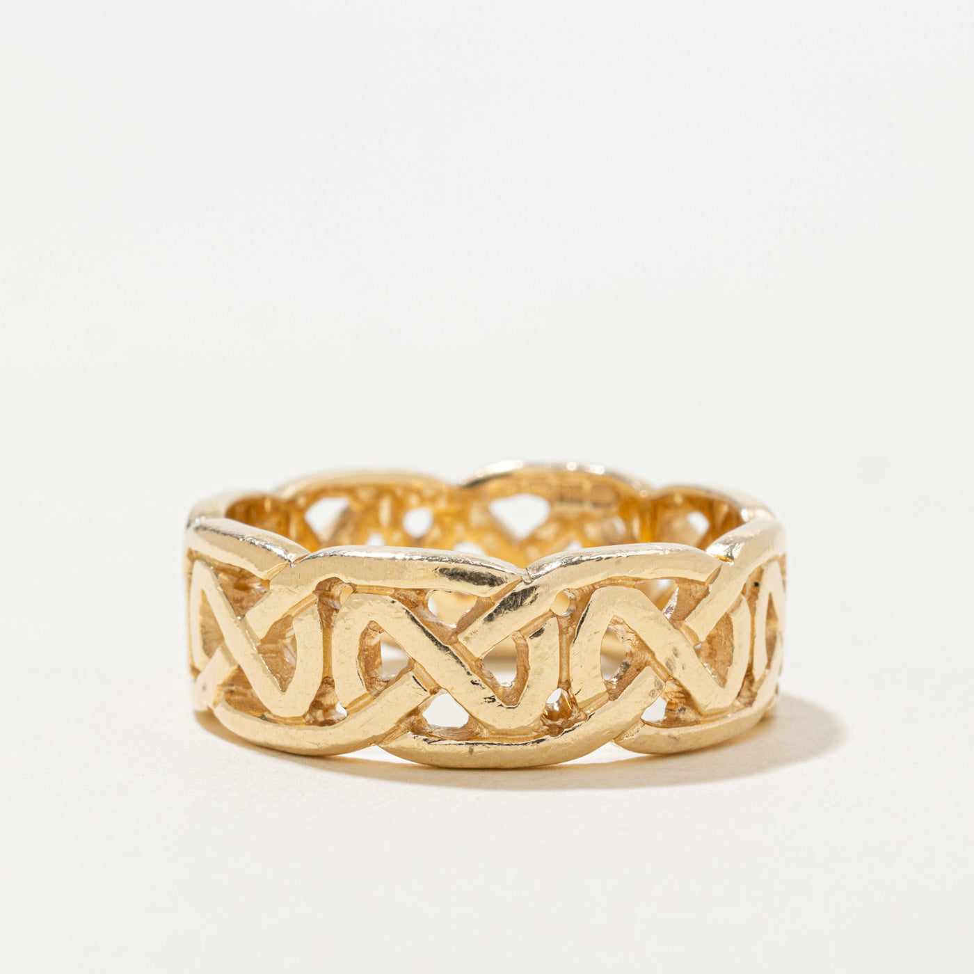 Dublin 14k Yellow Gold Celtic Band | 8.25mm | SZ 10.5