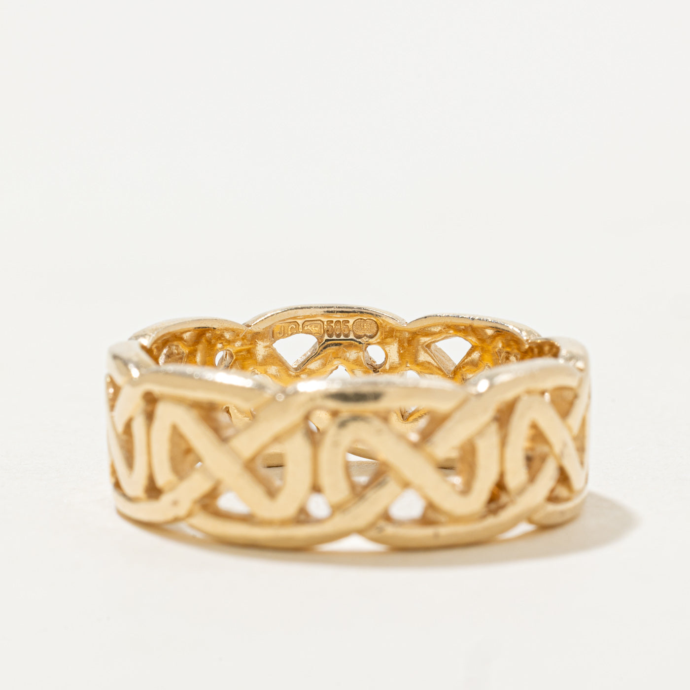 Dublin 14k Yellow Gold Celtic Band | 8.25mm | SZ 10.5