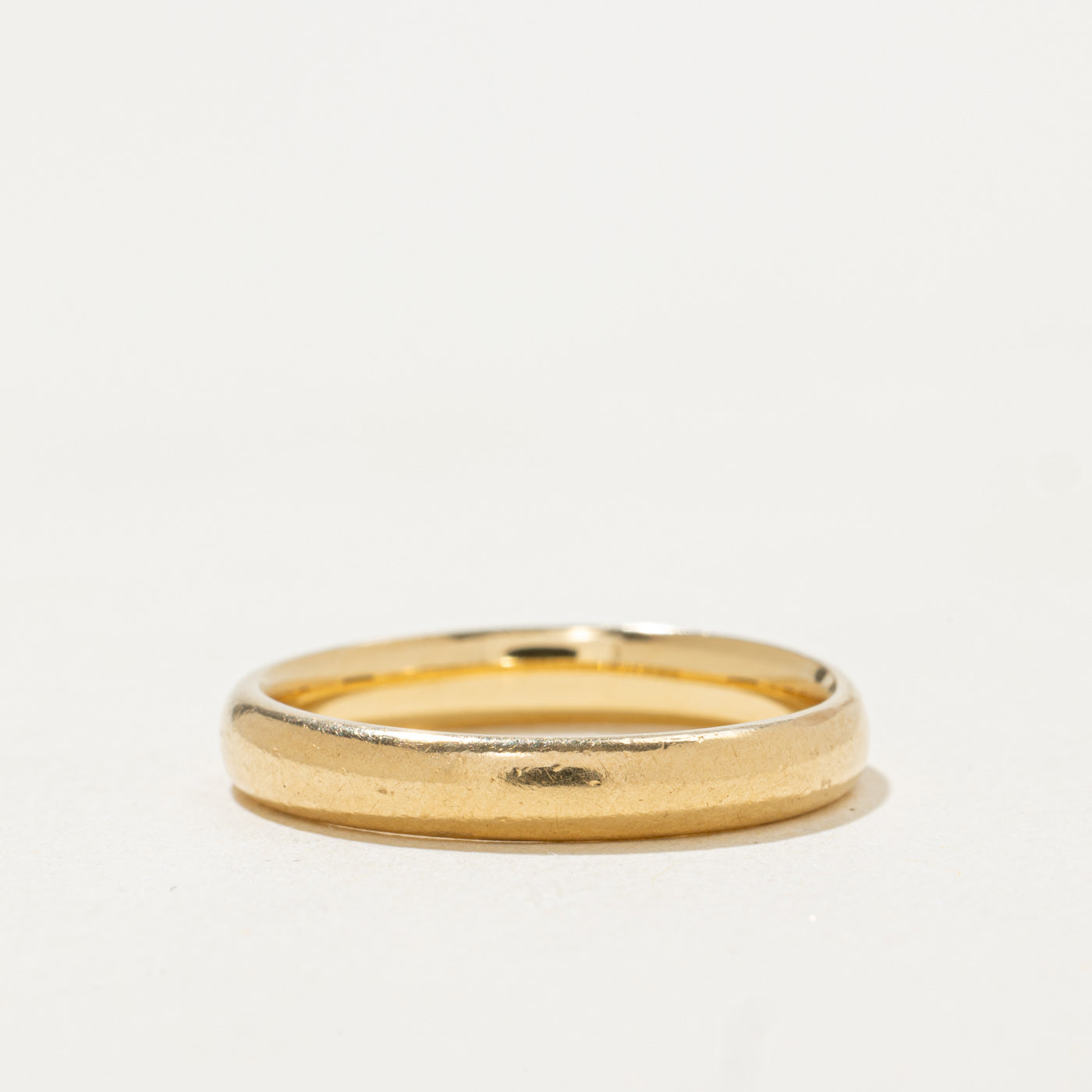 Vintage Canadian Pseudo Hallmarked 18k Yellow Gold Band | 3.25mm | SZ 7.25
