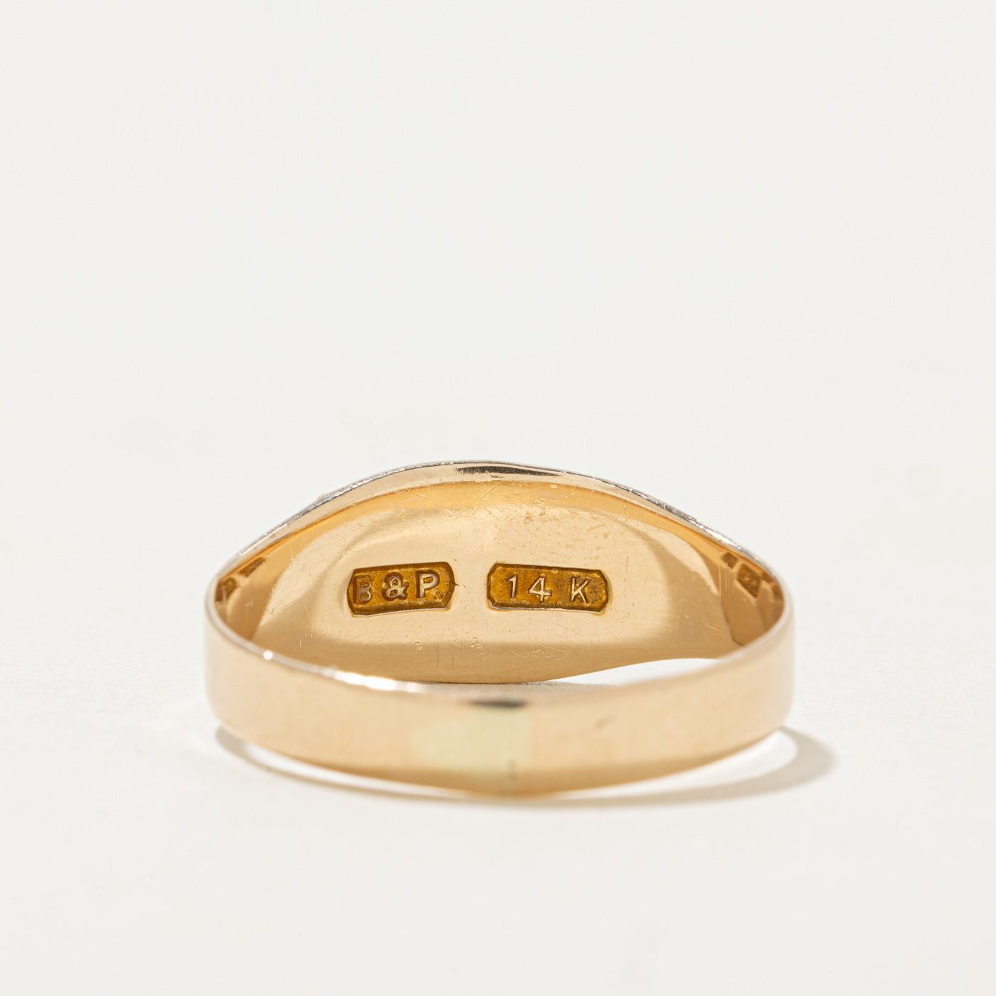 14k Yellow Gold Textured "Alaska" Ring | SZ 11.0