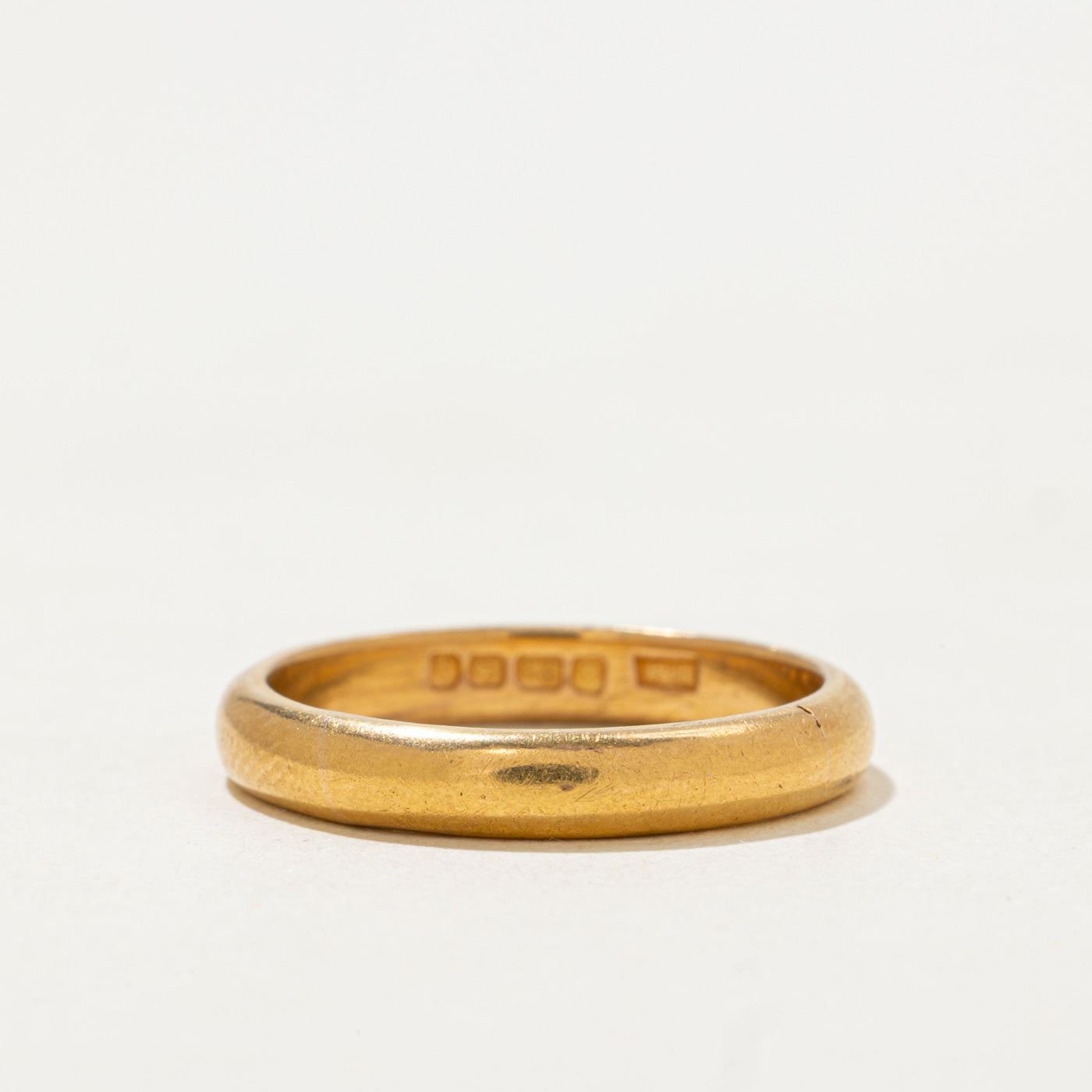 1925 Birmingham 22k Yellow Gold Band | 3.45mm | SZ 8.0
