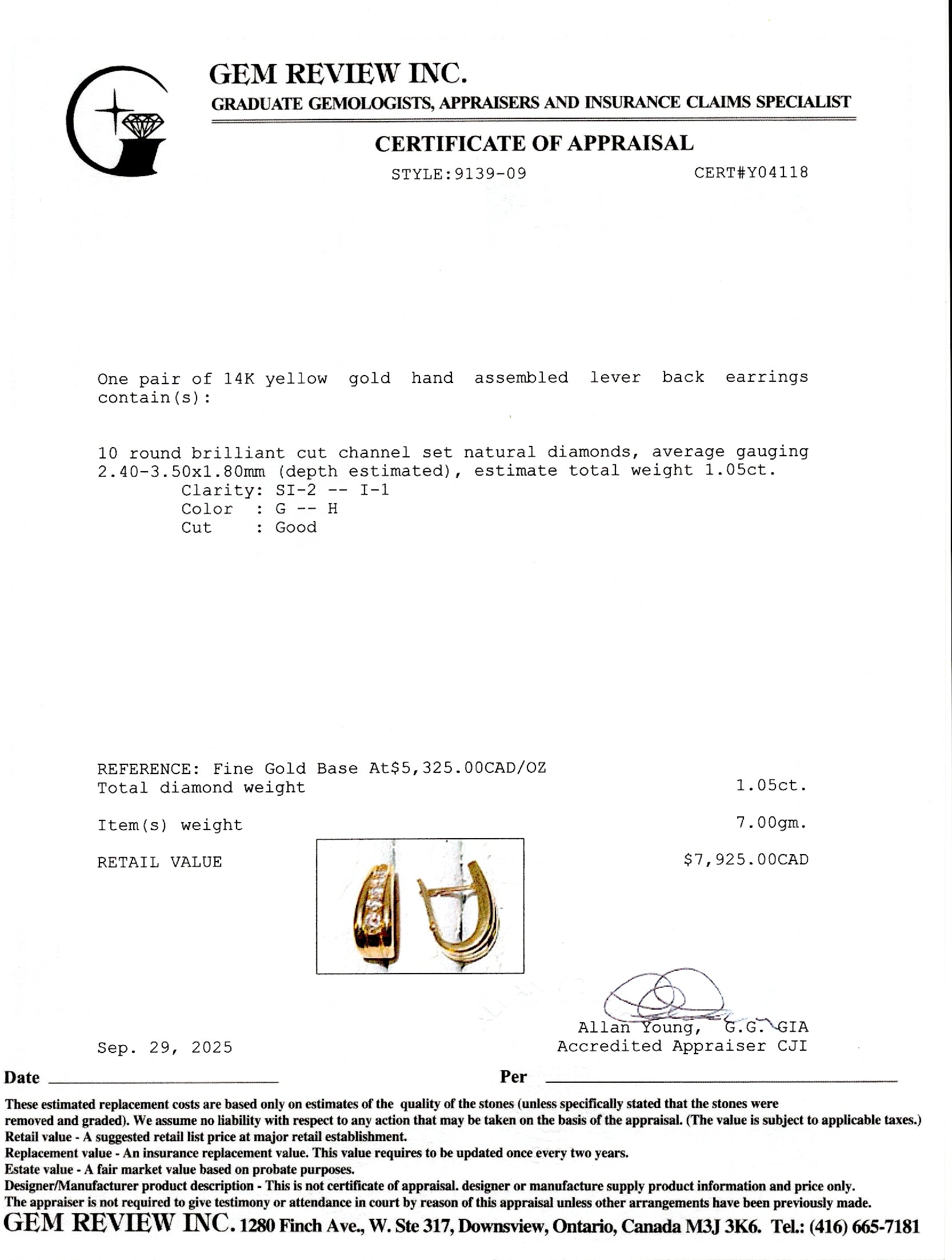 Five Stone Diamond Hoop Earrings | 1.05ctw