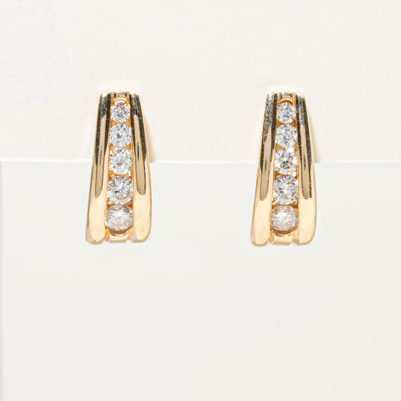 Five Stone Diamond Hoop Earrings | 1.05ctw