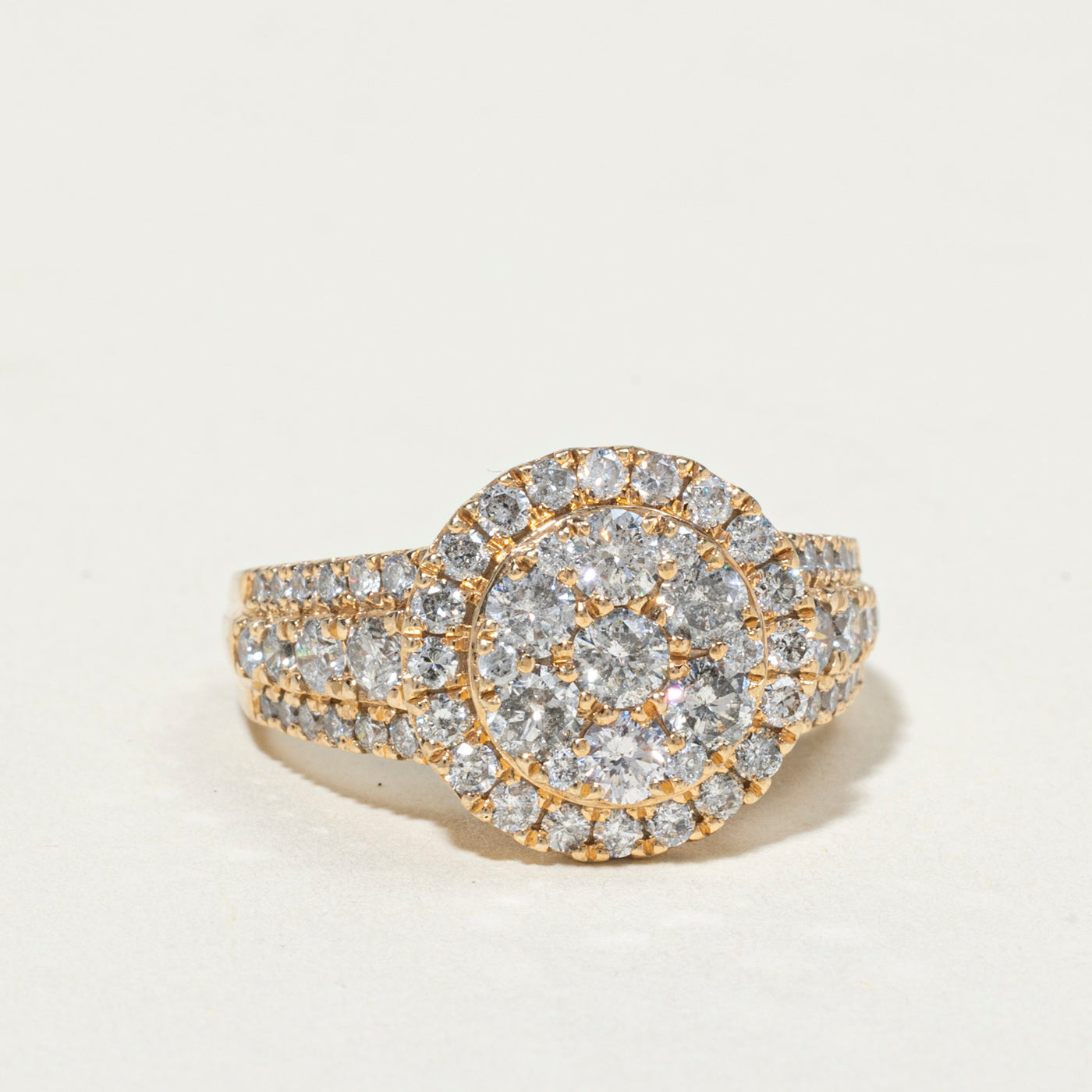 Pave Set Diamond Cluster Ring | 2.00ctw | SZ 7.25