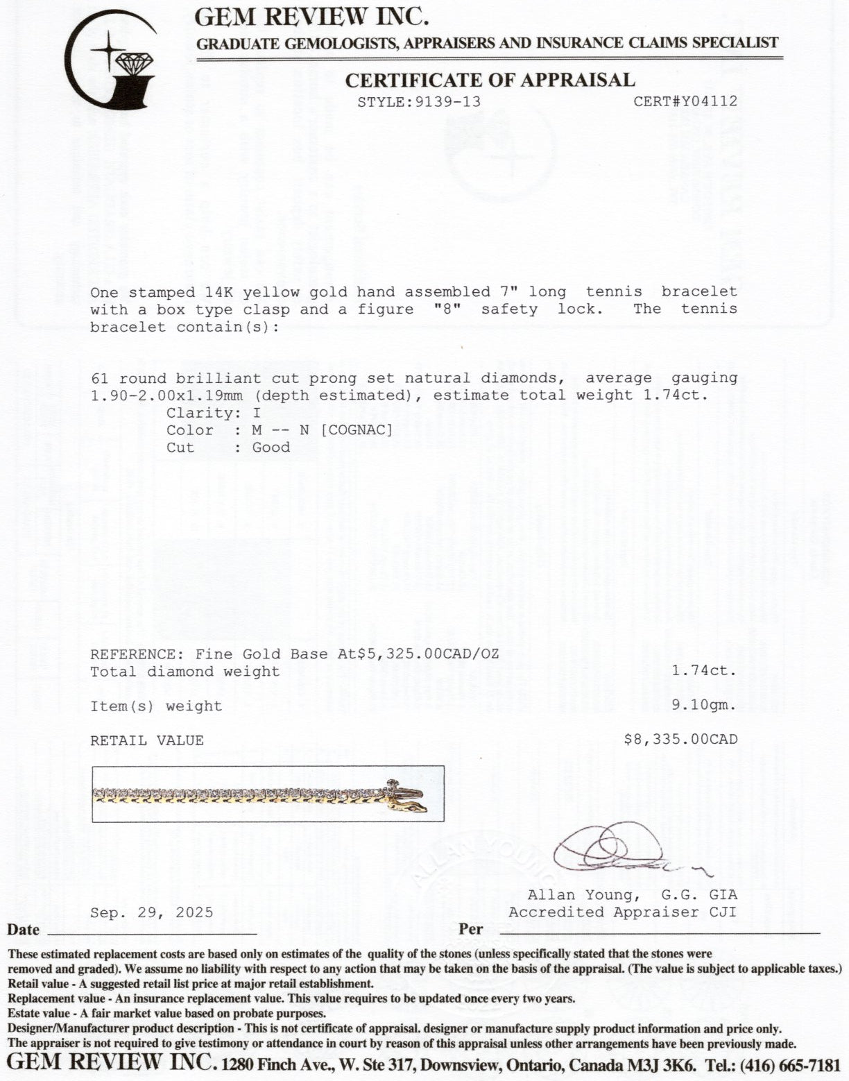 Eternity Diamond Tennis Bracelet | 1.74ctw | 7"