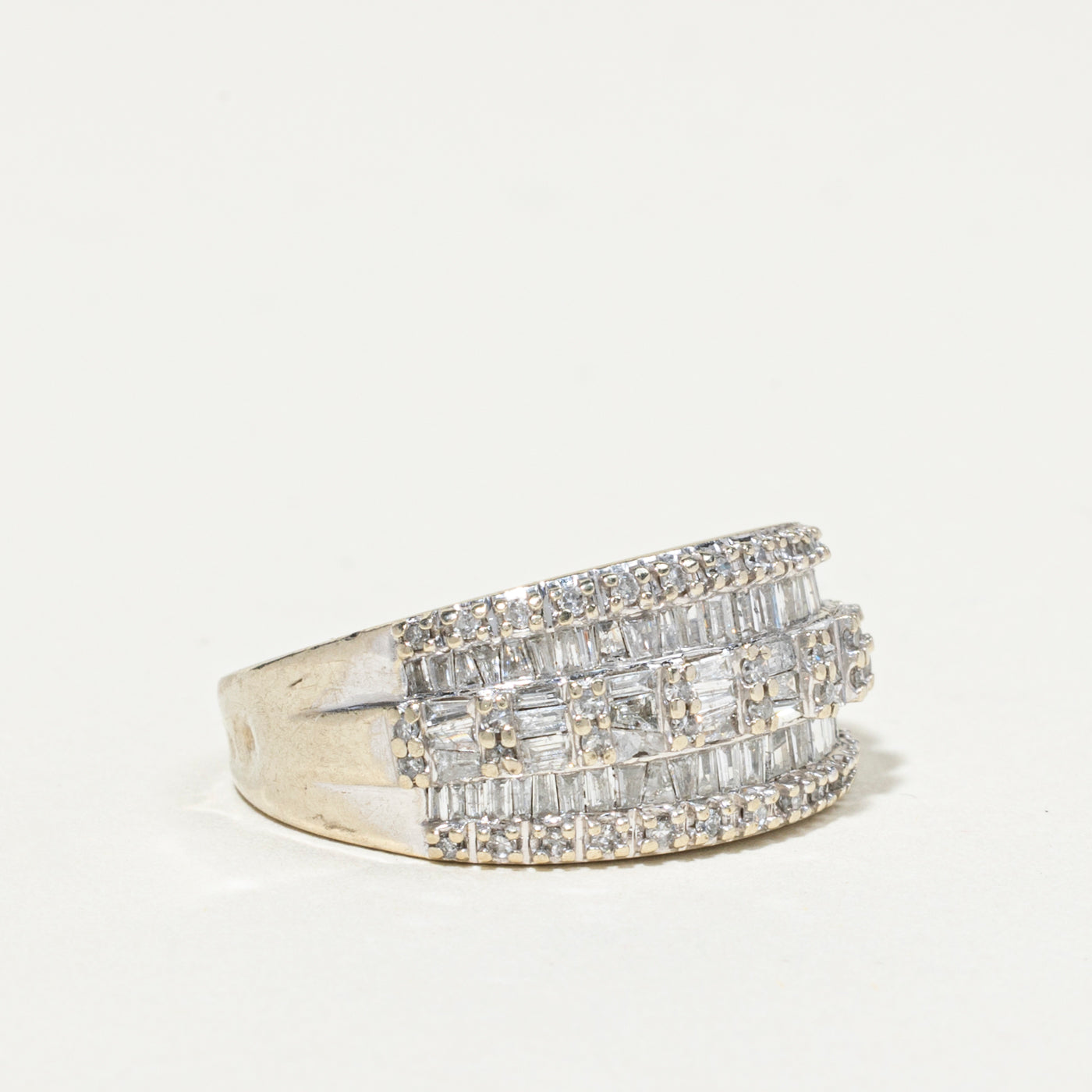 Multi Cut Diamond Multi Row Ring | 1.00ctw | SZ 6.75