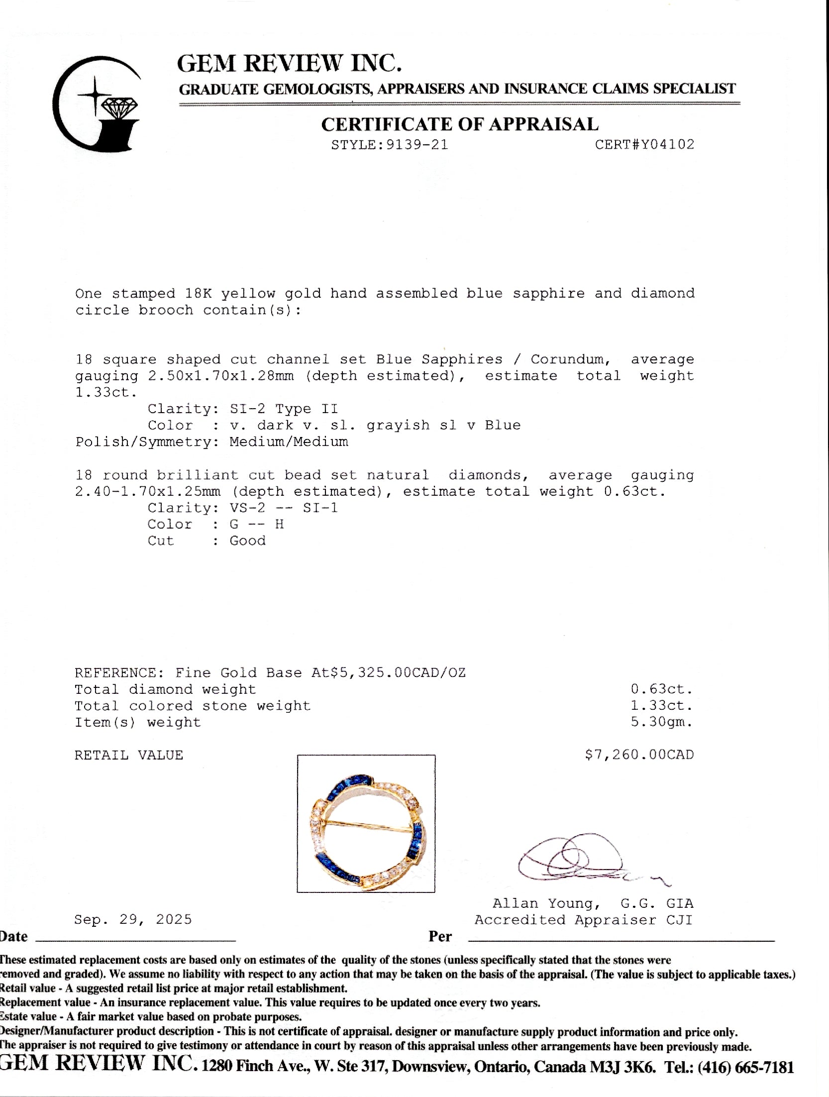 18k Sapphire & Diamond Wreath Brooch | 1.33ctw, 0.63ctw