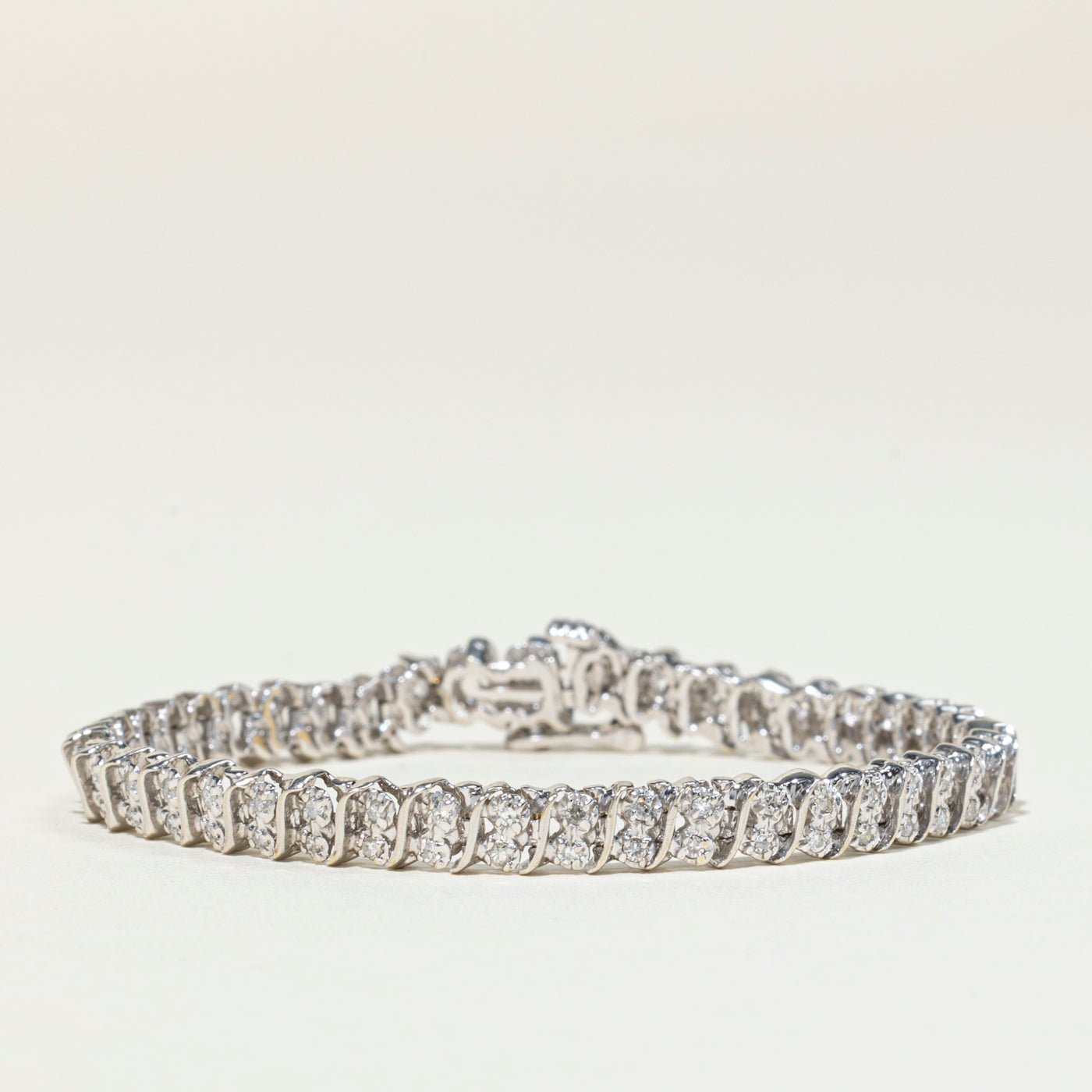 Diamond Double Row Tennis Bracelet | 0.96ctw | 6.25"