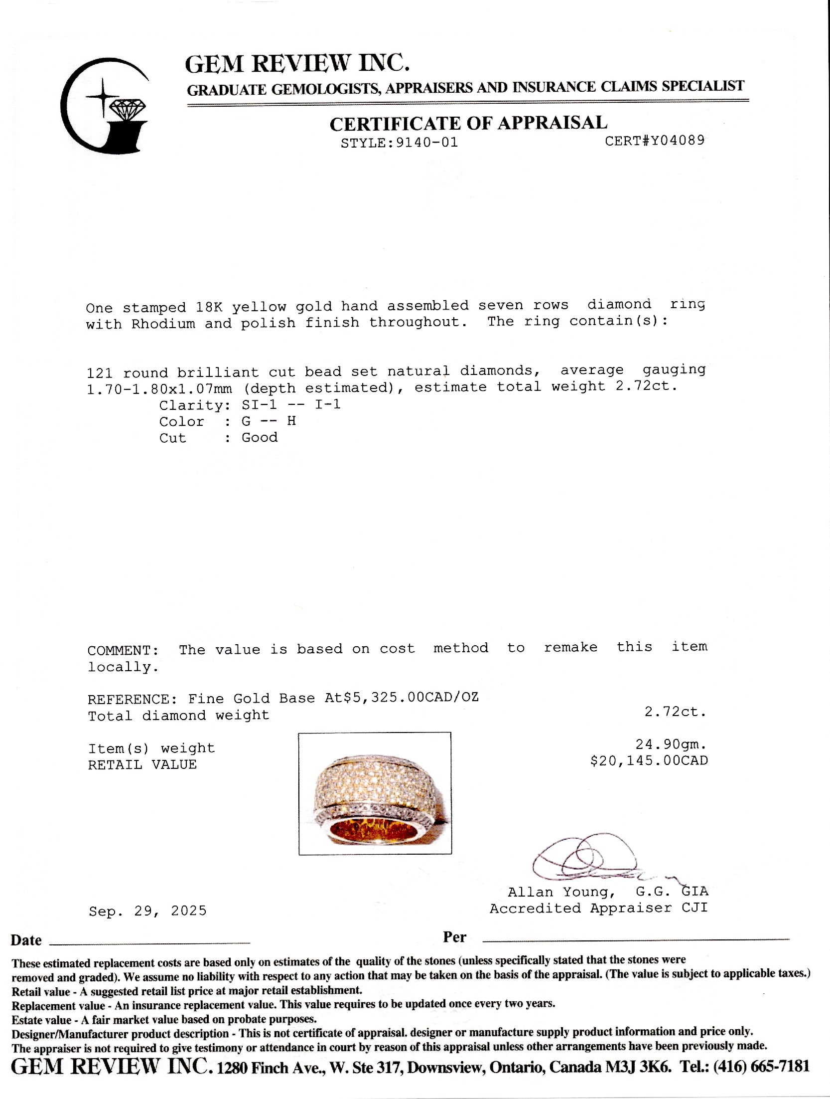 18k Pavé Set Diamond Chunky Band | 2.72ctw | 13mm | SZ 9