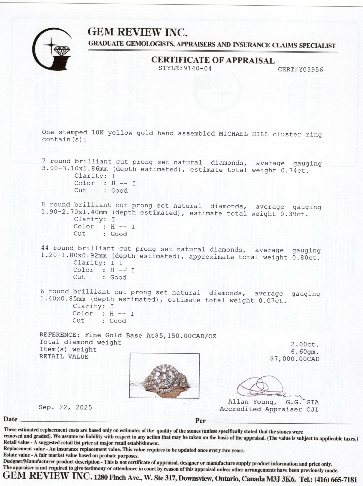 Pave Set Diamond Cluster Ring | 2.00ctw | SZ 7.25