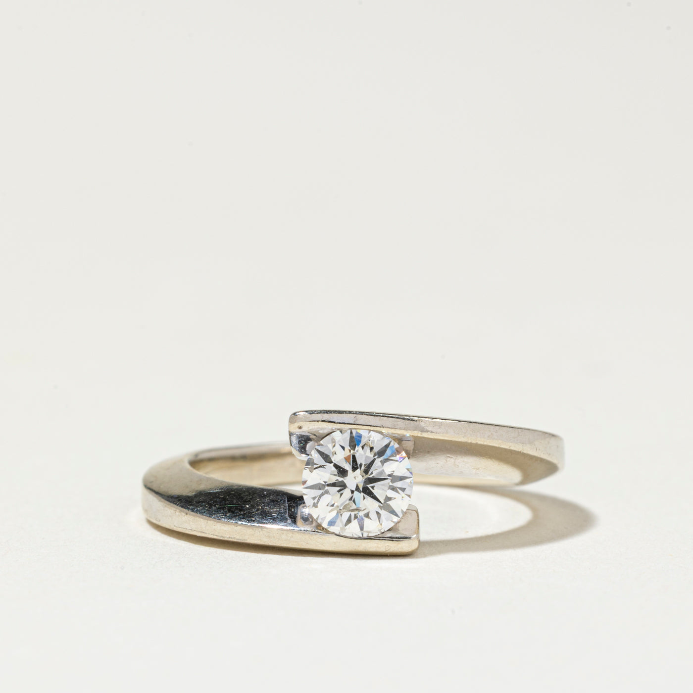 Tension Set Diamond Bypass Ring | 0.50ct I1 G/H | SZ 5.25