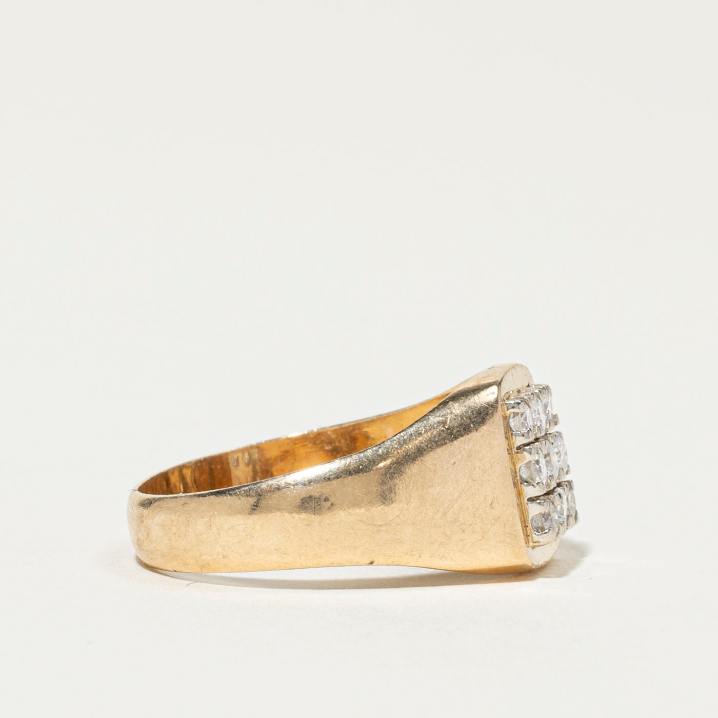 Diamond Grid Signet Ring | 0.41ctw | SZ 9