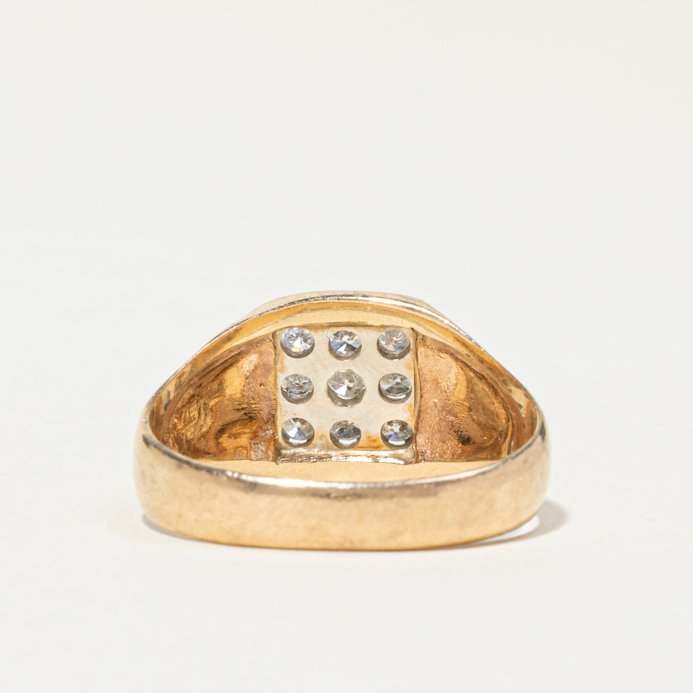Diamond Grid Signet Ring | 0.41ctw | SZ 9
