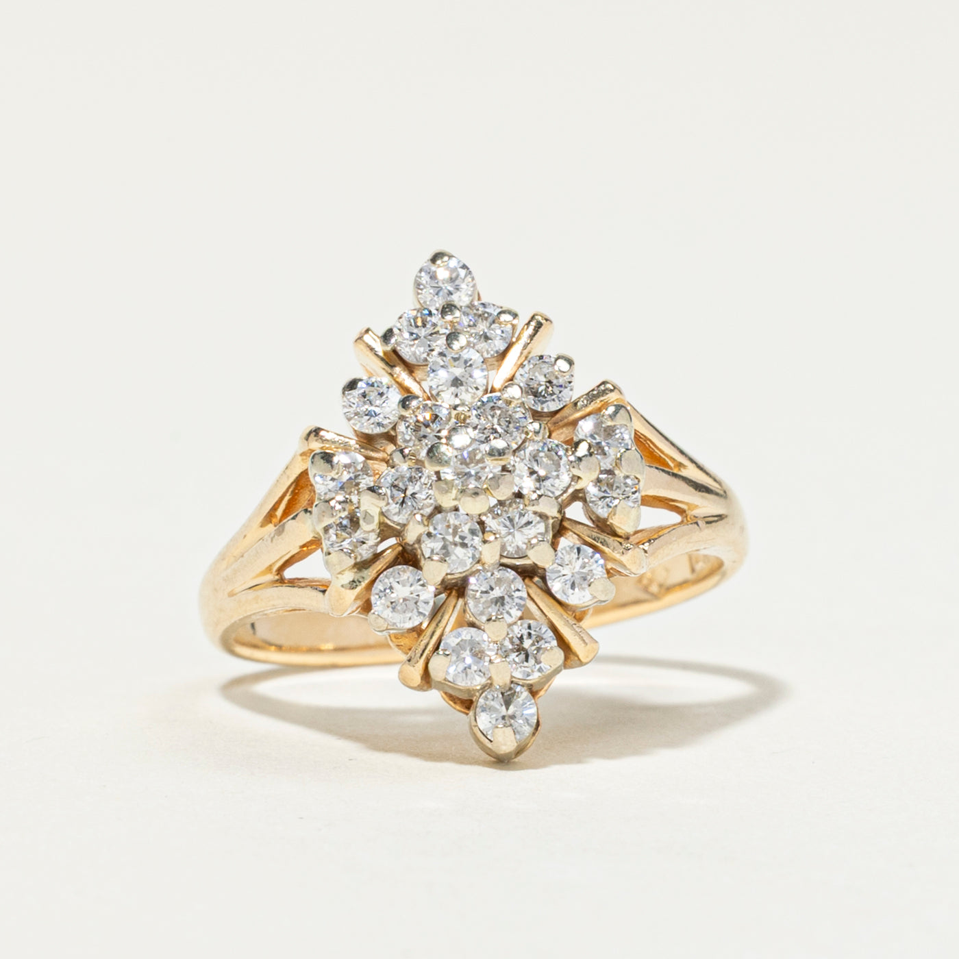 Diamond Marquise Cluster Ring | 0.87ctw | SZ 7.25