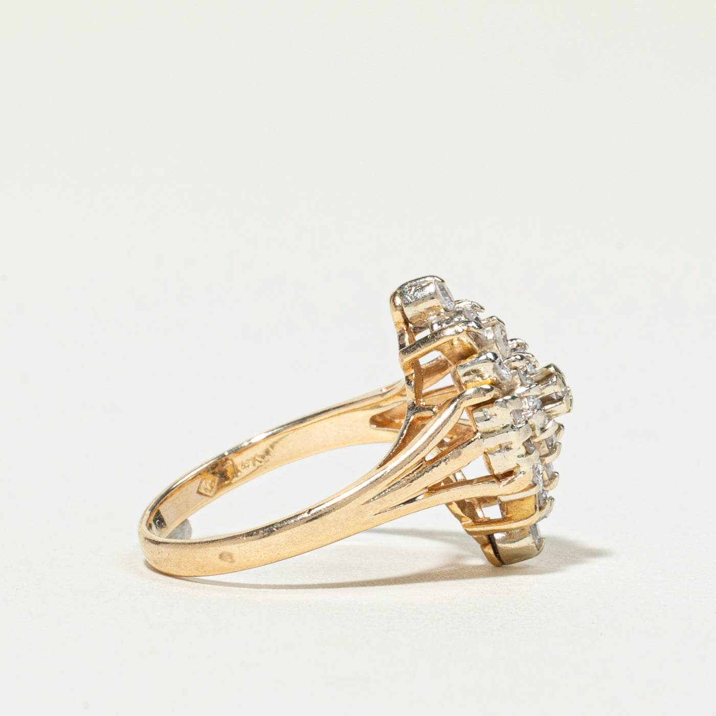 Diamond Marquise Cluster Ring | 0.87ctw | SZ 7.25