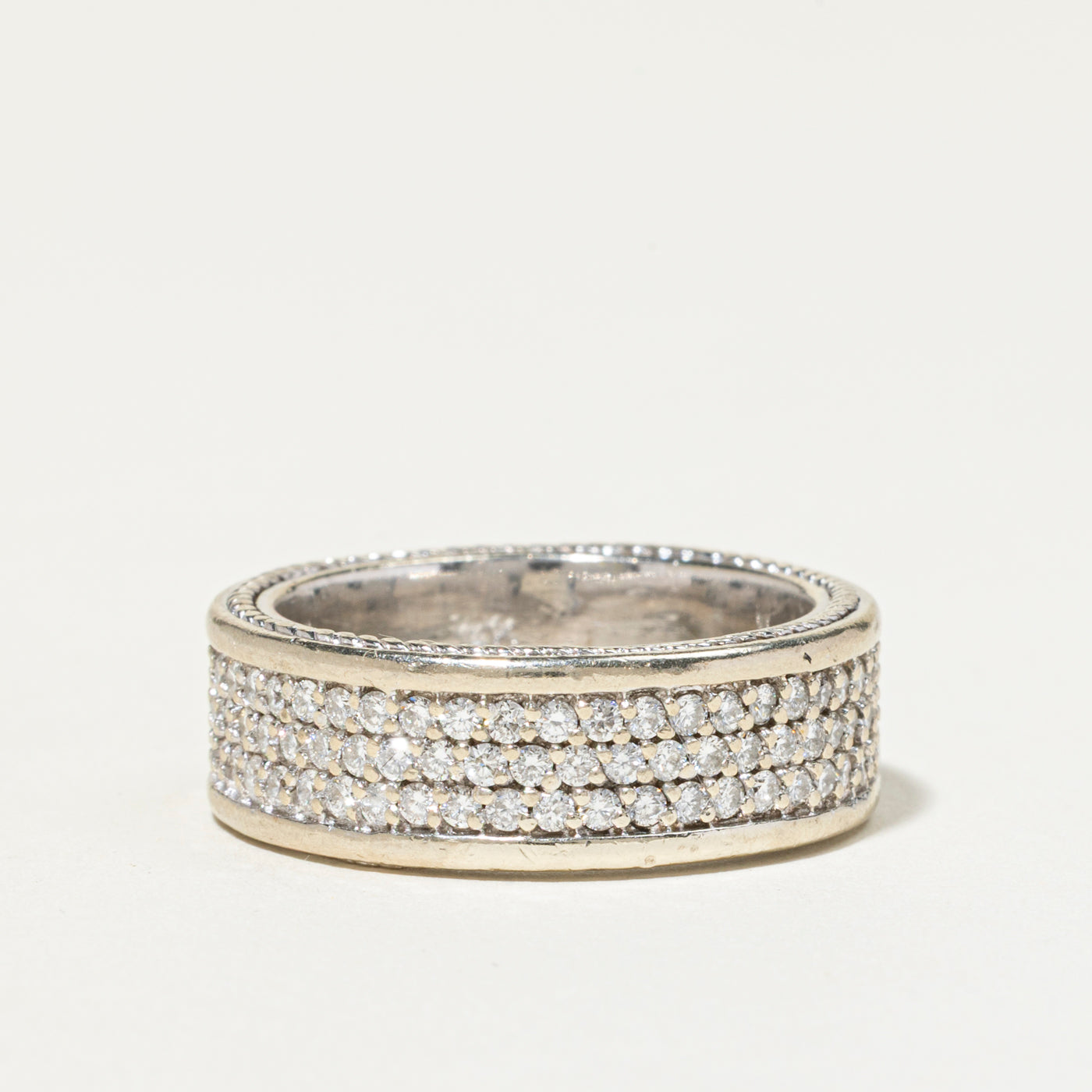 Triple Row Diamond Eternity Band | 2.38ctw | 9mm | SZ 10