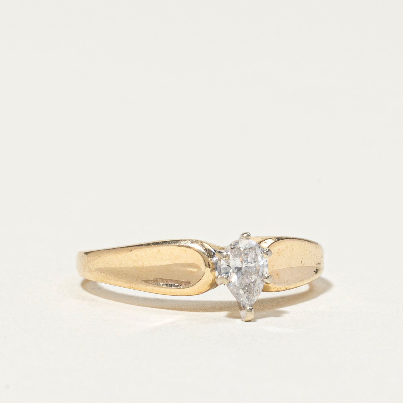 Solitaire Pear Cut Diamond Ring | 0.25ct | SZ 6.5