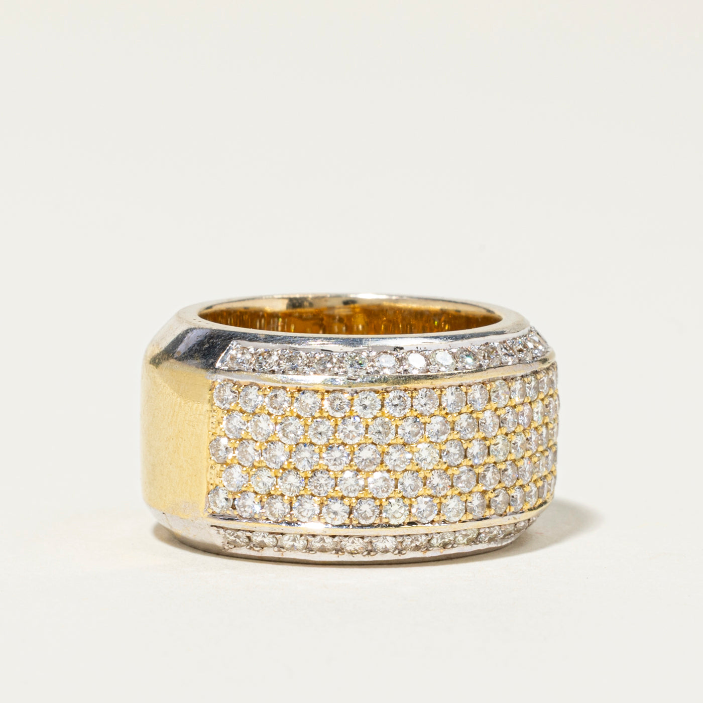 18k Pavé Set Diamond Chunky Band | 2.72ctw | 13mm | SZ 9