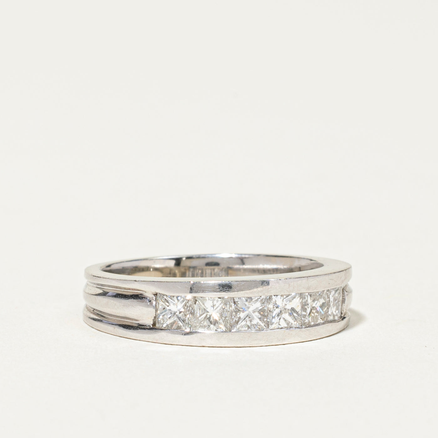 Channel Set Princess Cut Diamond Band | 0.87ctw | 5mm | SZ 6.5