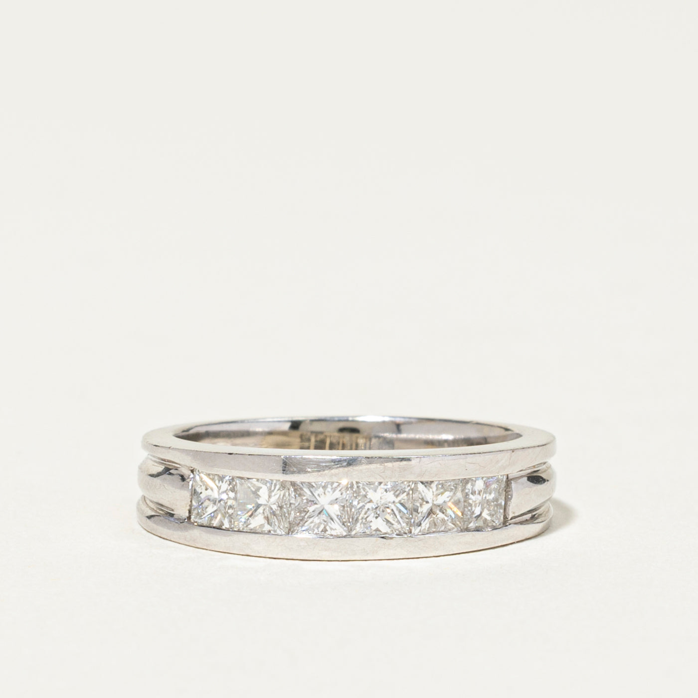 Channel Set Princess Cut Diamond Band | 0.87ctw | 5mm | SZ 6.5