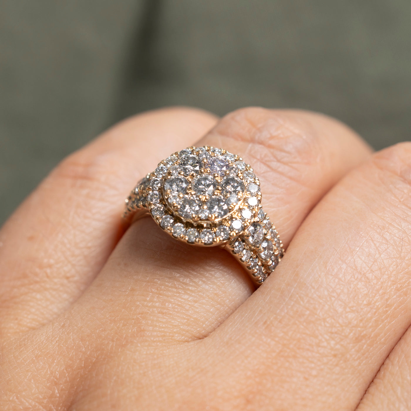 Pave Set Diamond Cluster Ring | 2.00ctw | SZ 7.25