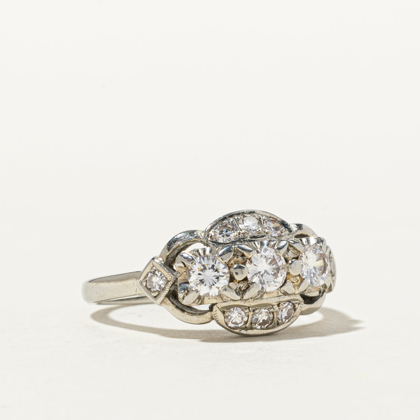 'Birks' Vintage 18k Three Stone Diamond Ring | 0.55ctw | SZ 6