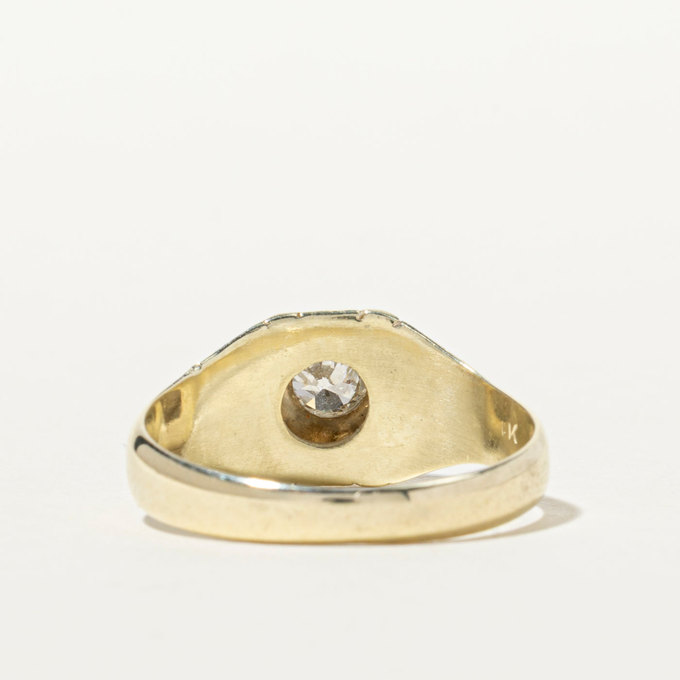 Two Tone Solitaire Diamond Ring | 0.31ct | SZ 8.5