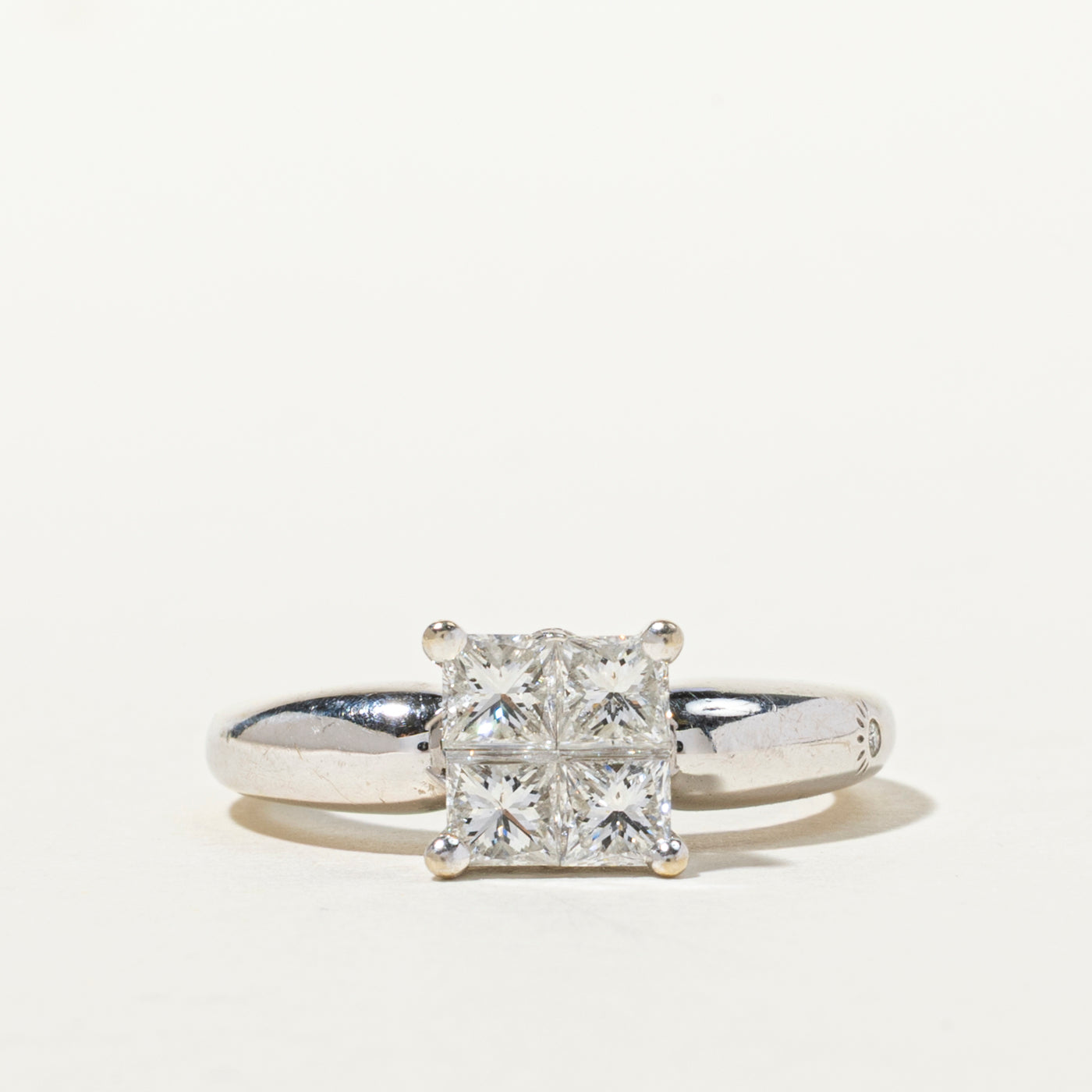 Illusion Set Princess Cut Diamond Ring | 1.08ctw | SZ 7.5