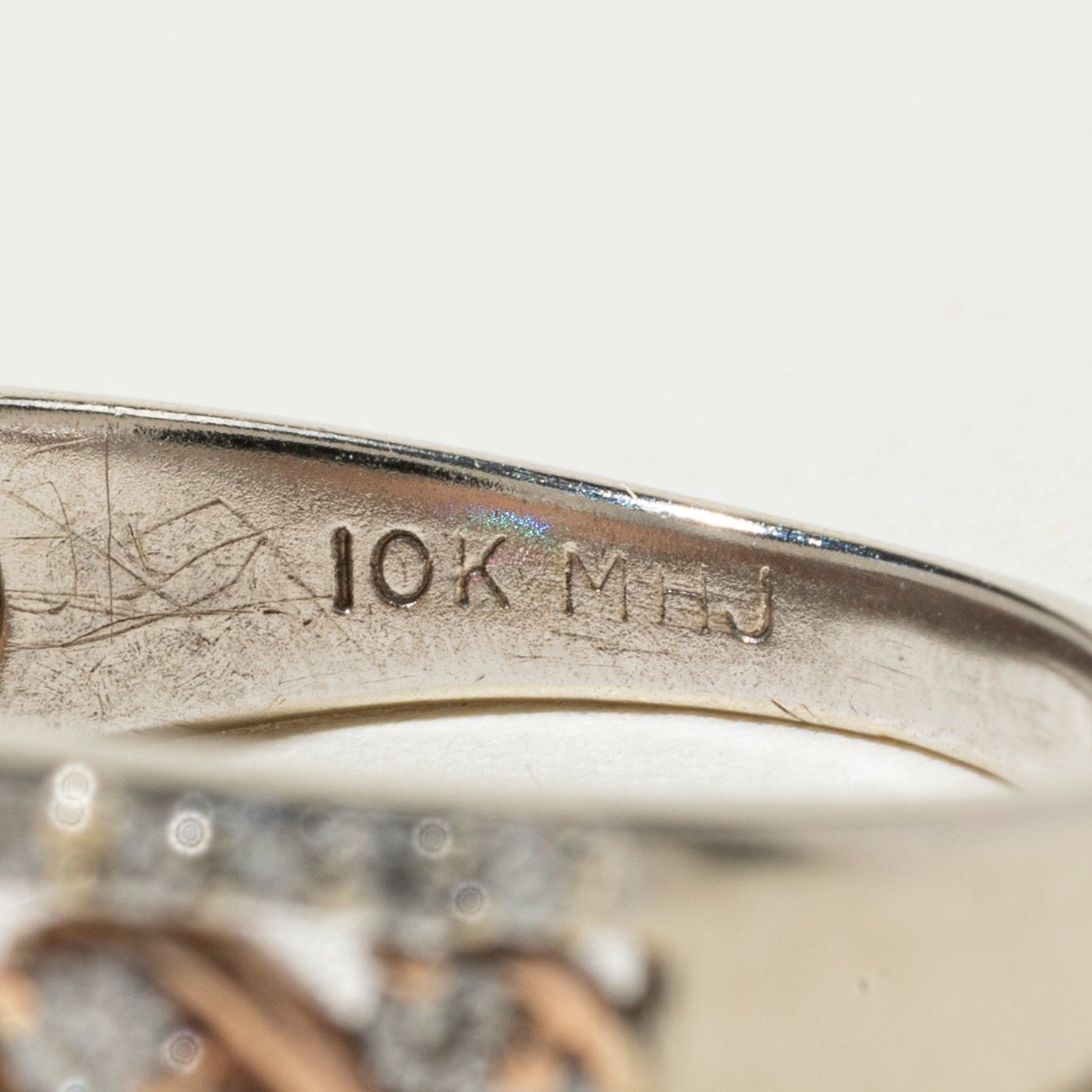 Two Tone Diagonal Diamond Wave Design Band | 1.11ctw | SZ 8