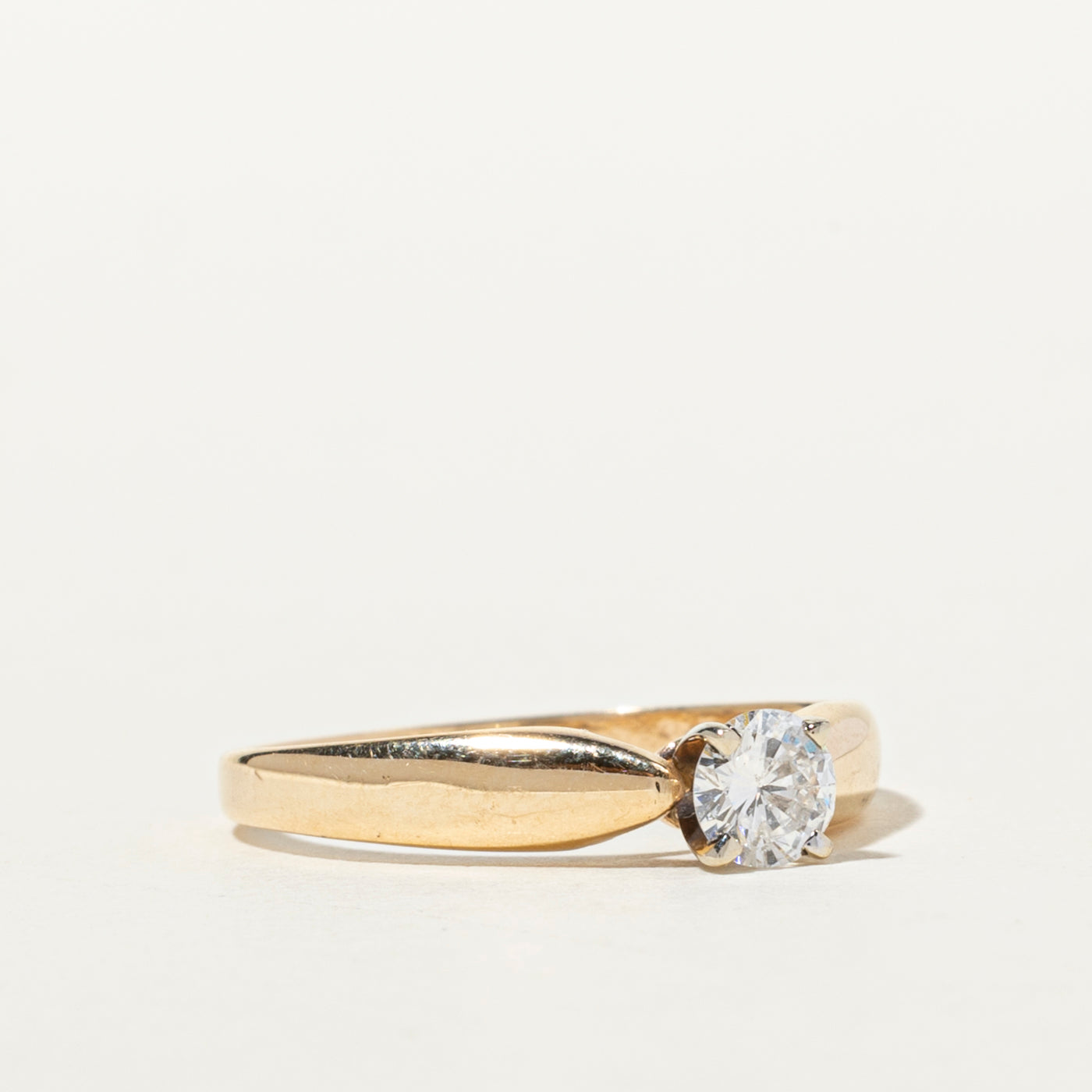 Solitaire Diamond Reverse Tapered Ring | 0.30ct | SZ 6.25