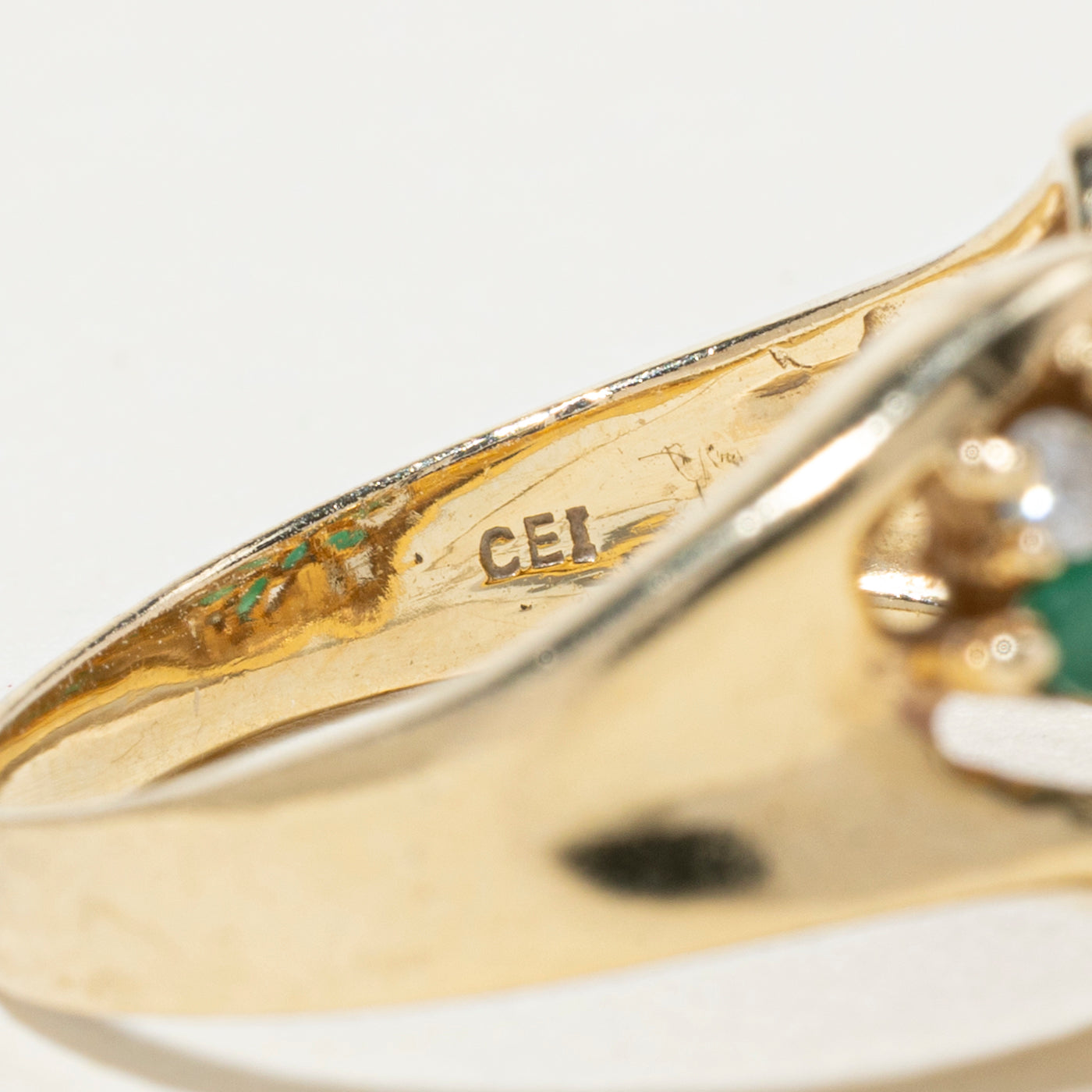 Emerald & Diamond Cluster Ring | 0.71ctw, 0.12ctw | SZ 6.5