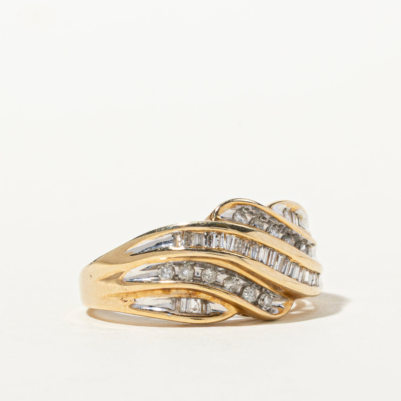 Channel Set Diamond Waterfall Ring | 0.40ctw | SZ 7