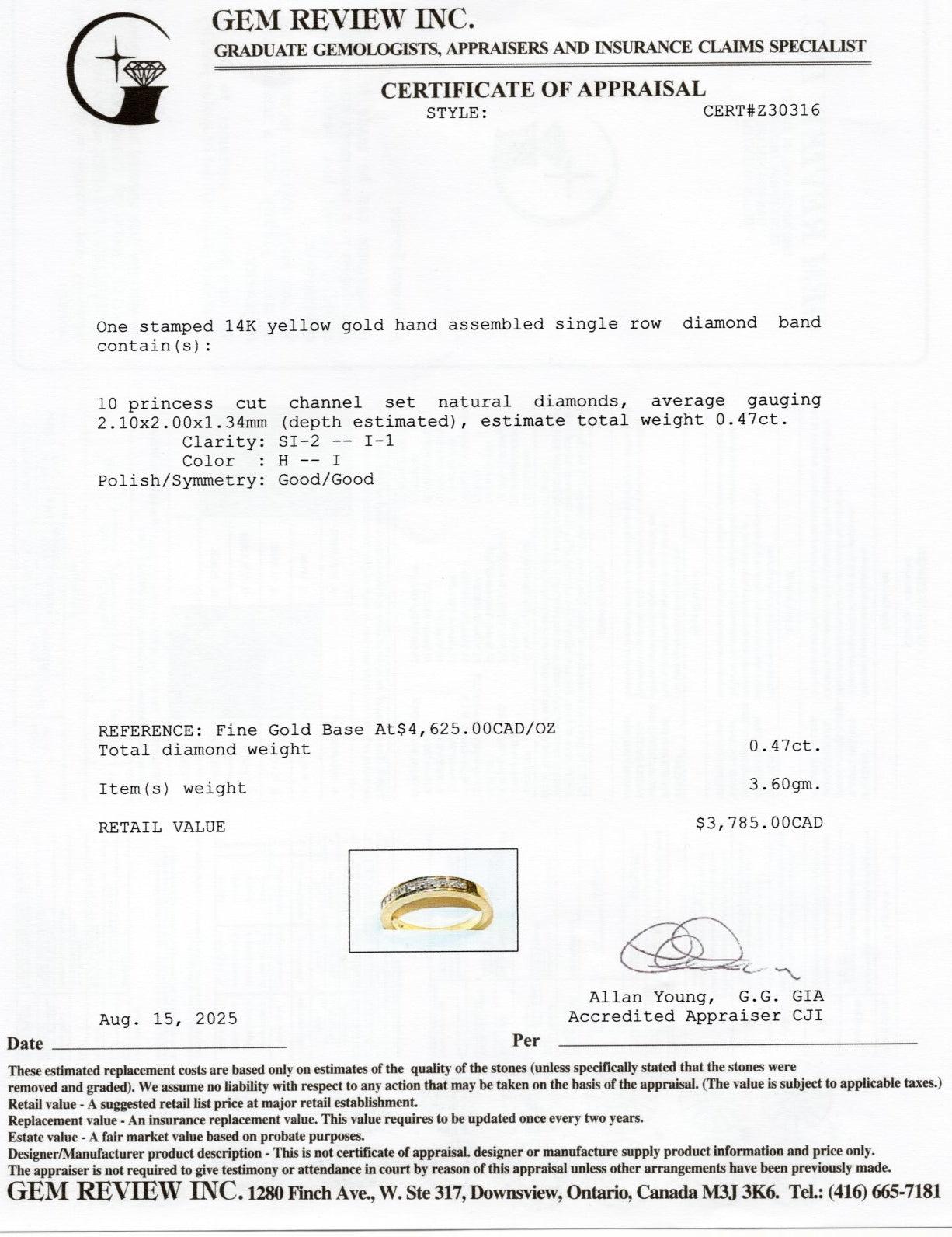 Semi Eternity Princess Cut Diamond Band | 0.47ctw | SZ 7.5