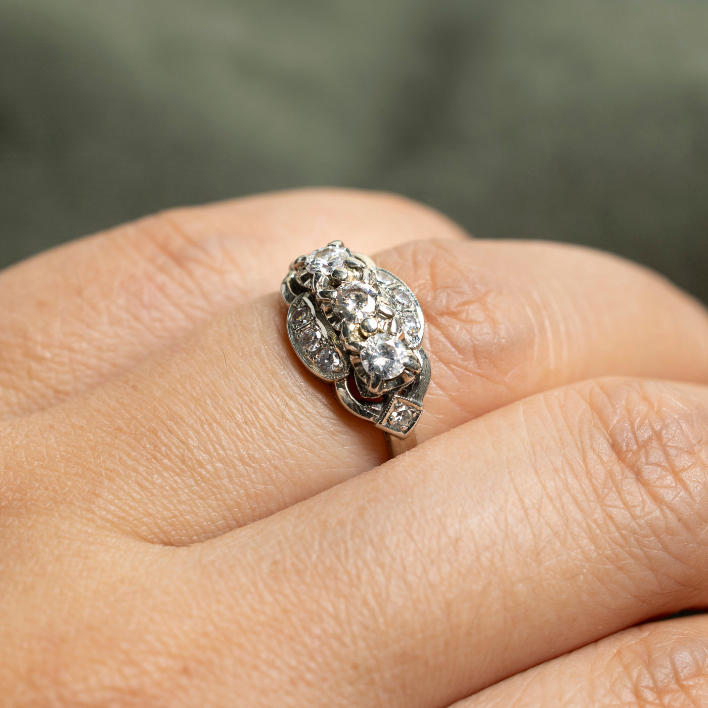 'Birks' Vintage 18k Three Stone Diamond Ring | 0.55ctw | SZ 6