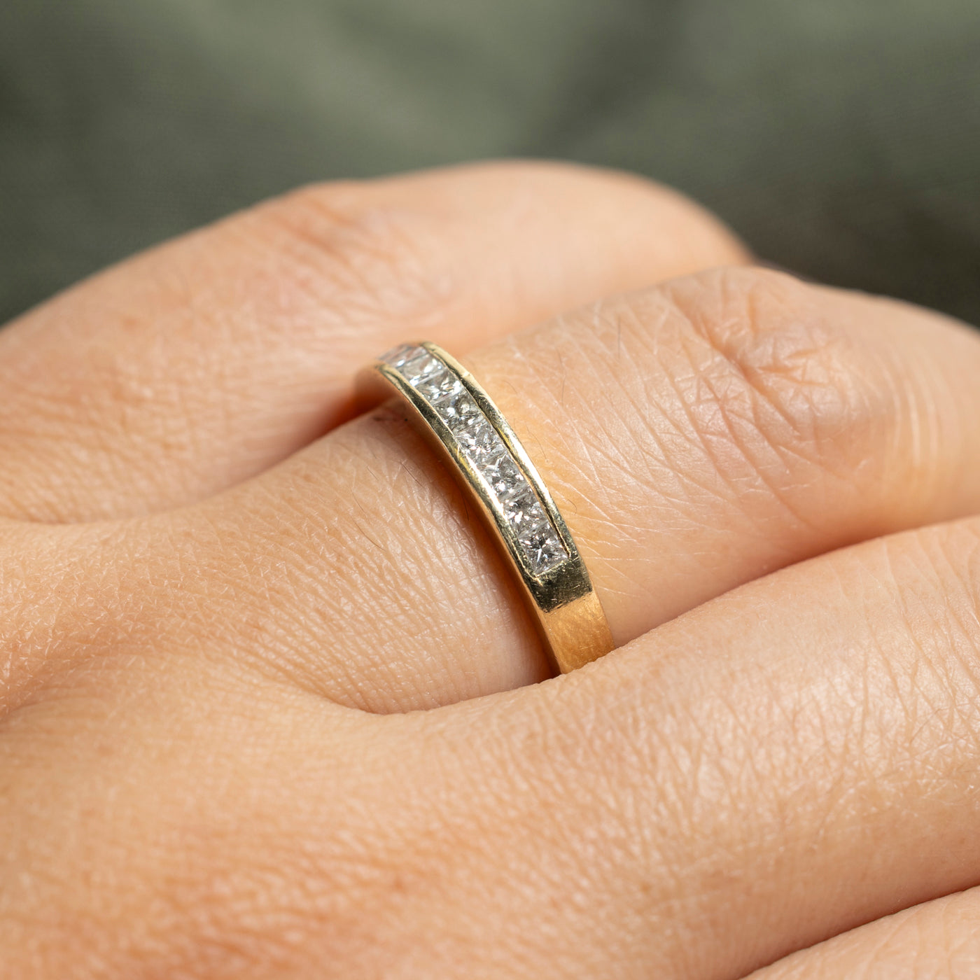 Semi Eternity Princess Cut Diamond Band | 0.47ctw | SZ 7.5