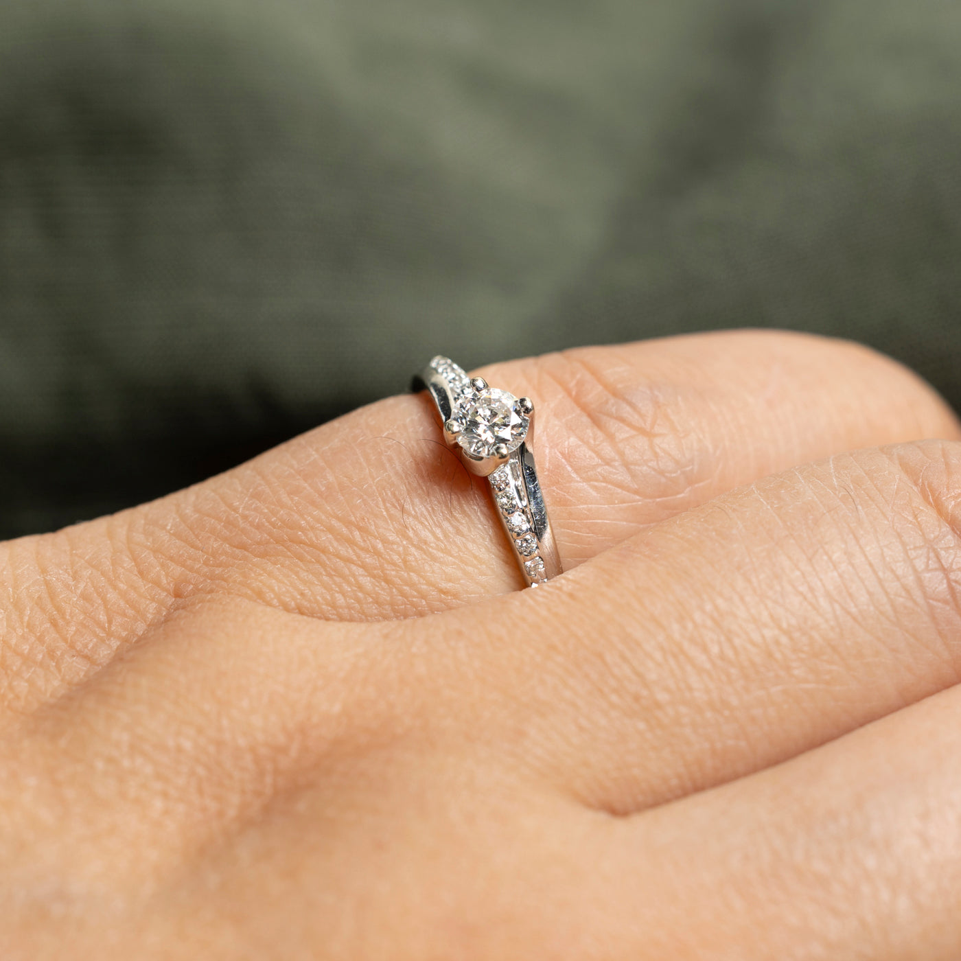 Diamond Bypass Petite Ring | 0.39ctw | SZ 3.5