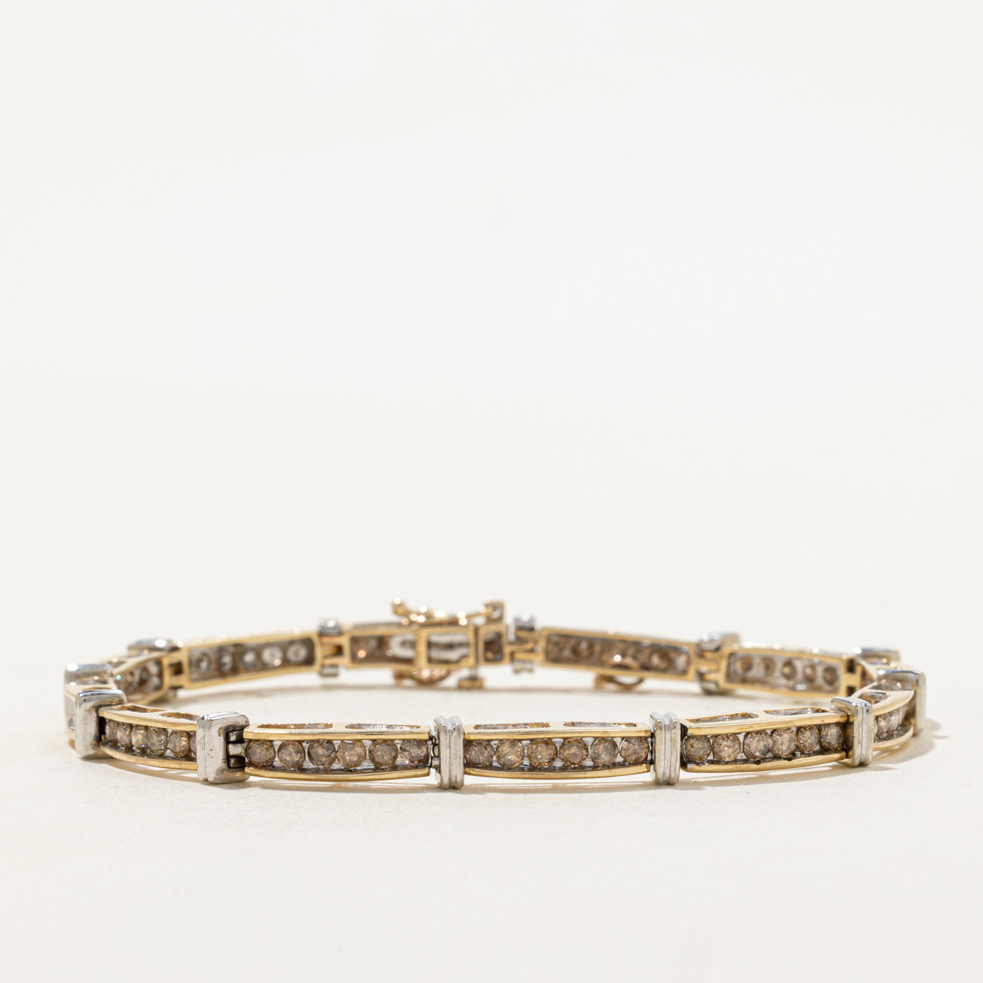 Channel Set Brown Diamond Tennis Bracelet | 2.5ctw | 8" |
