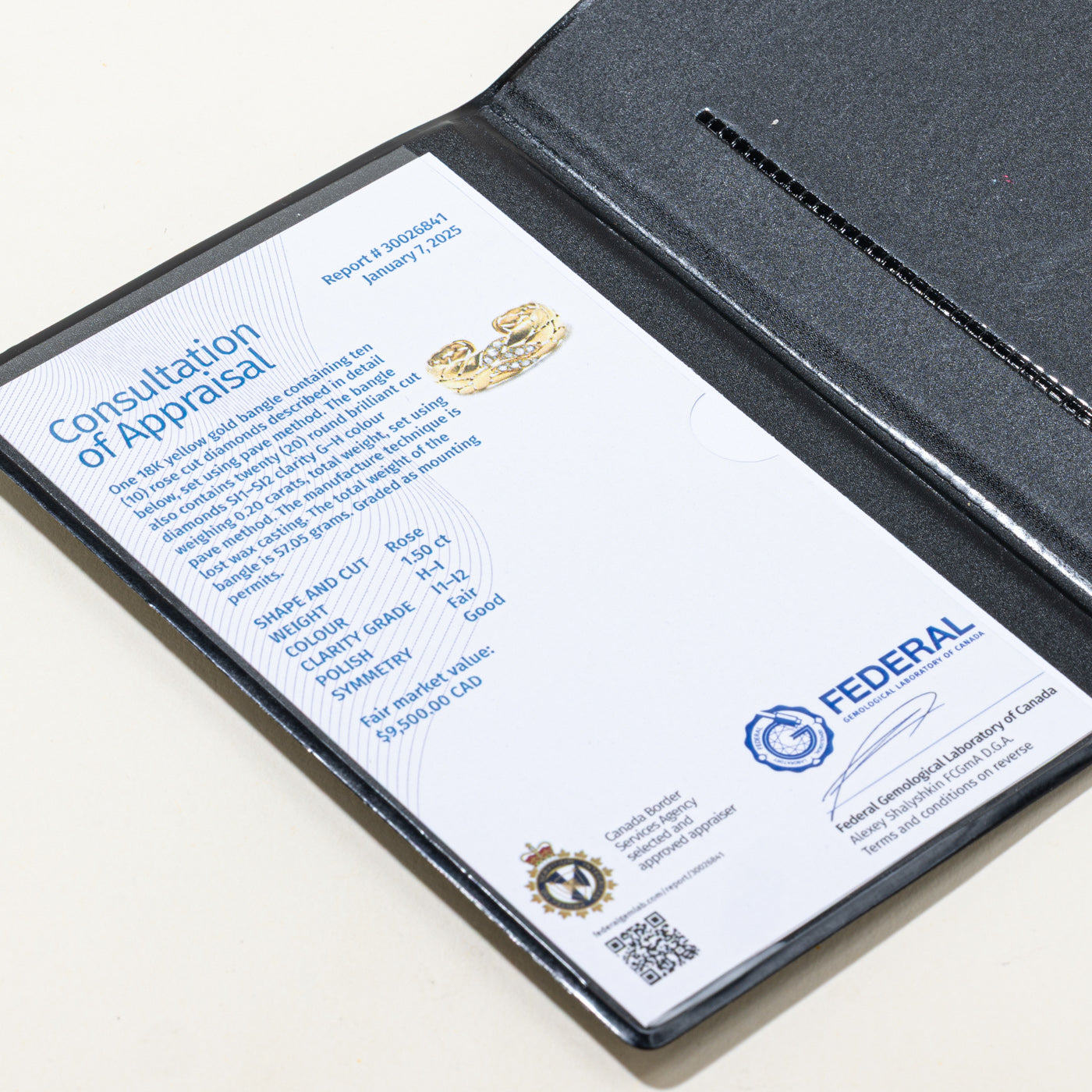 Rose Cut Diamond Leaf Design Cuff Bracelet | 1.5ctw |