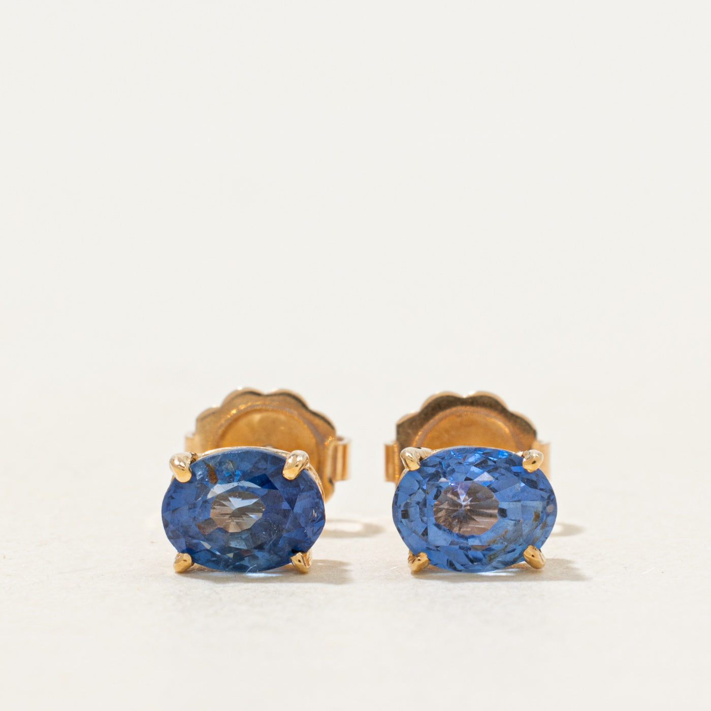 Oval Cut Sapphire Stud Earrings | 1.71ctw |