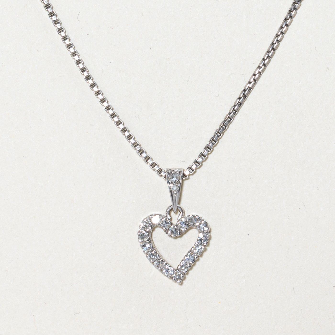Diamond Heart Pendant Necklace | 0.11ctw | 14" |