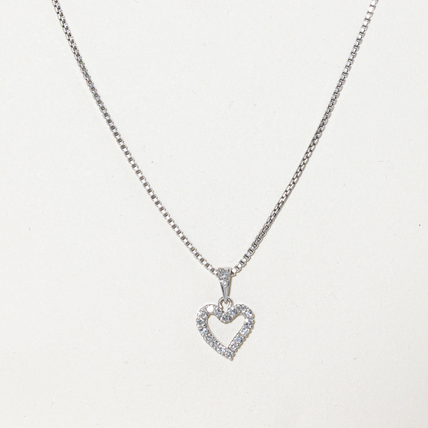 Diamond Heart Pendant Necklace | 0.11ctw | 14" |