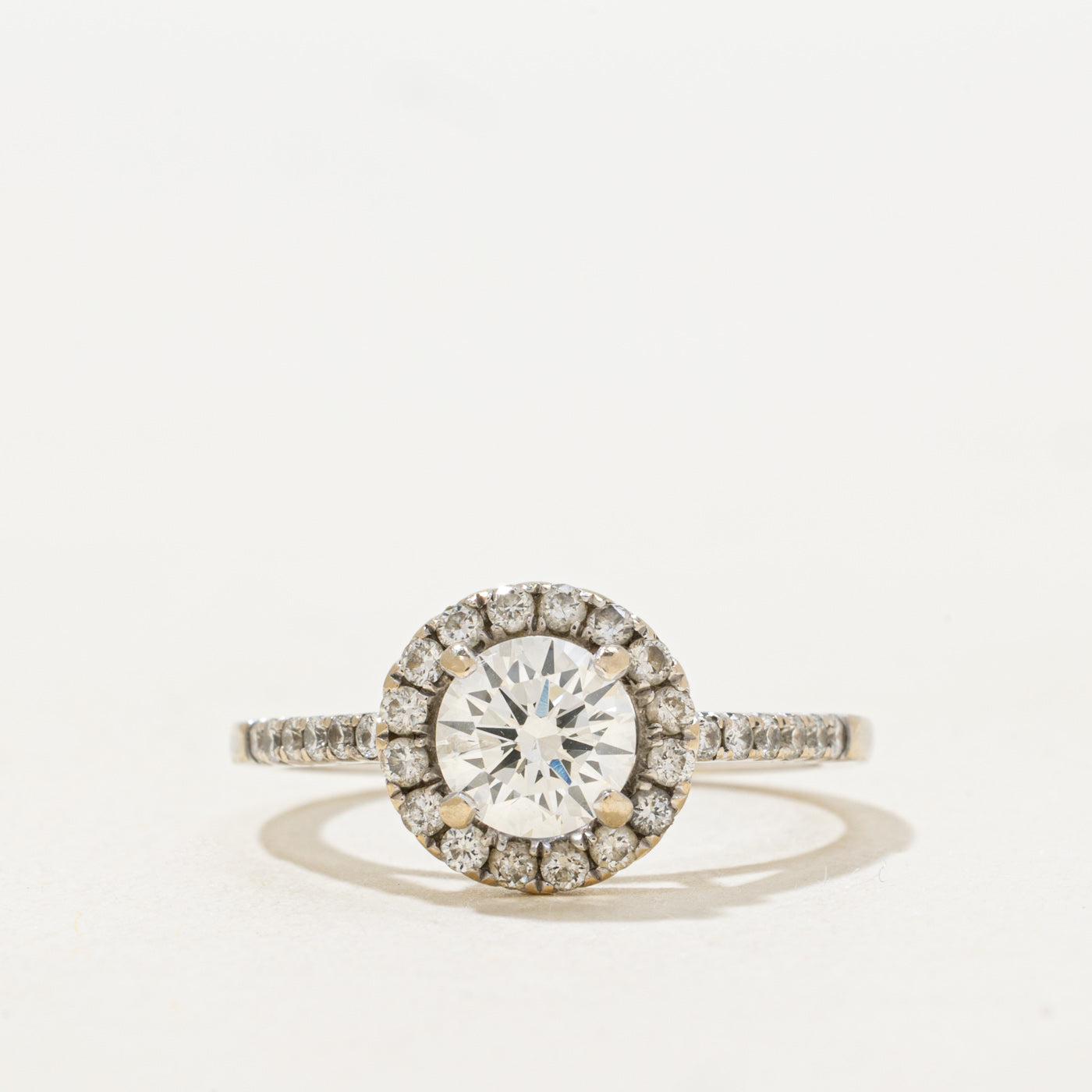 Diamond Halo Engagement Ring | 0.75ct S12 G, 0.31ctw | SZ 5.0 |