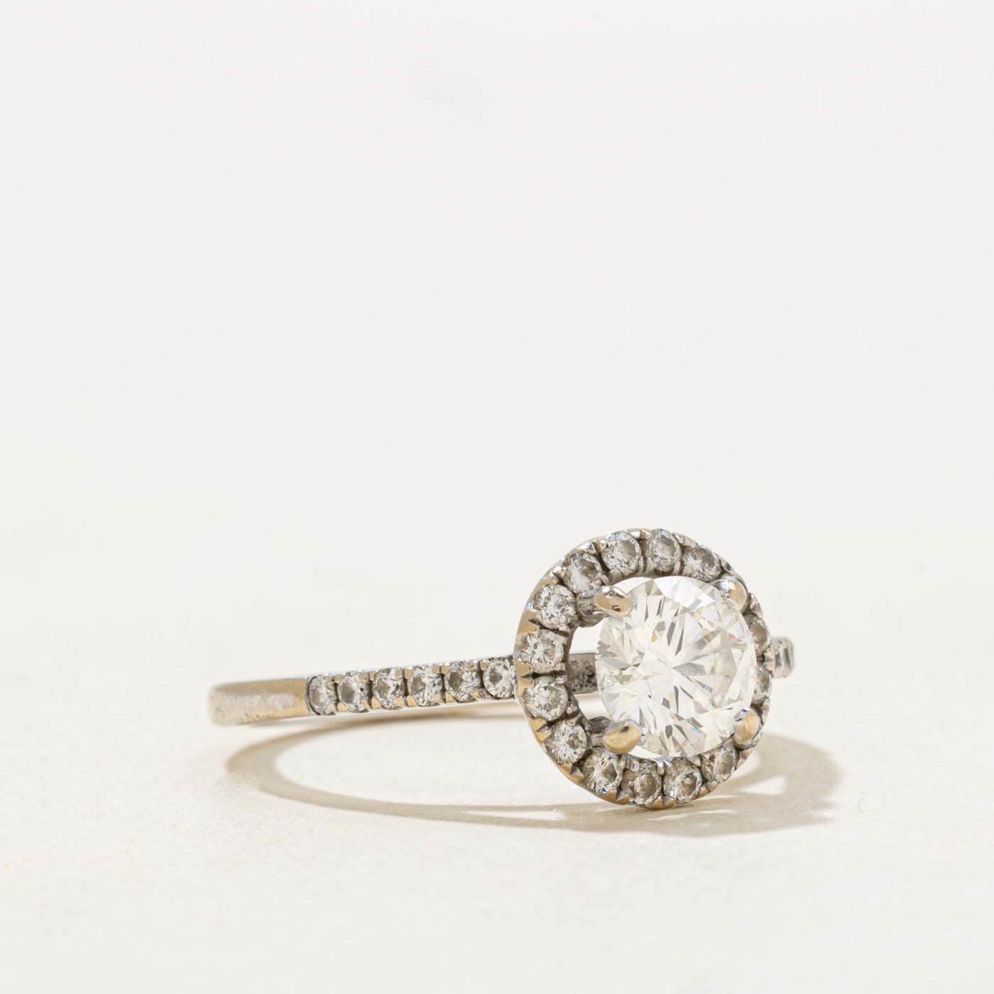 Diamond Halo Engagement Ring | 0.75ct S12 G, 0.31ctw | SZ 5.0 |