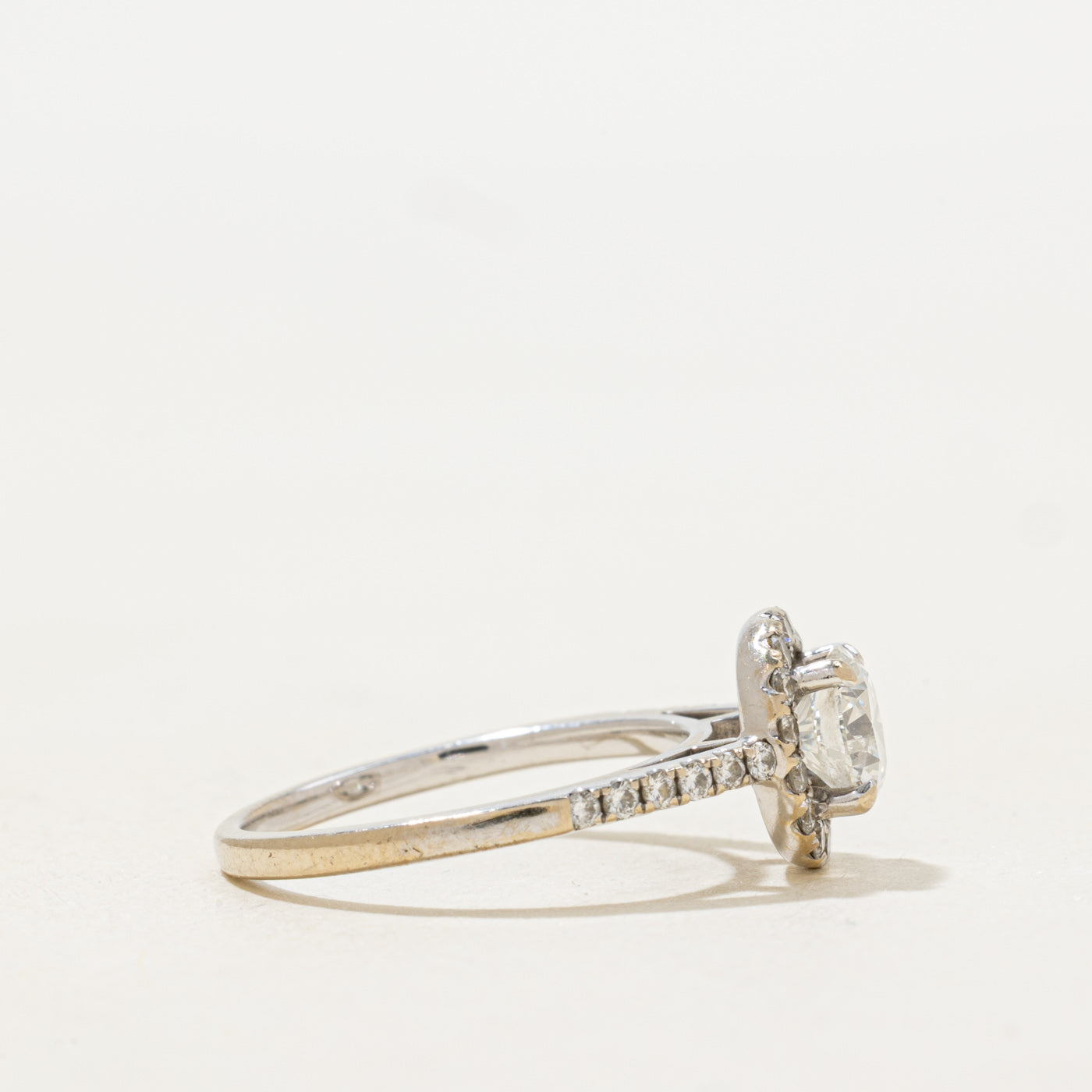 Diamond Halo Engagement Ring | 0.75ct S12 G, 0.31ctw | SZ 5.0 |