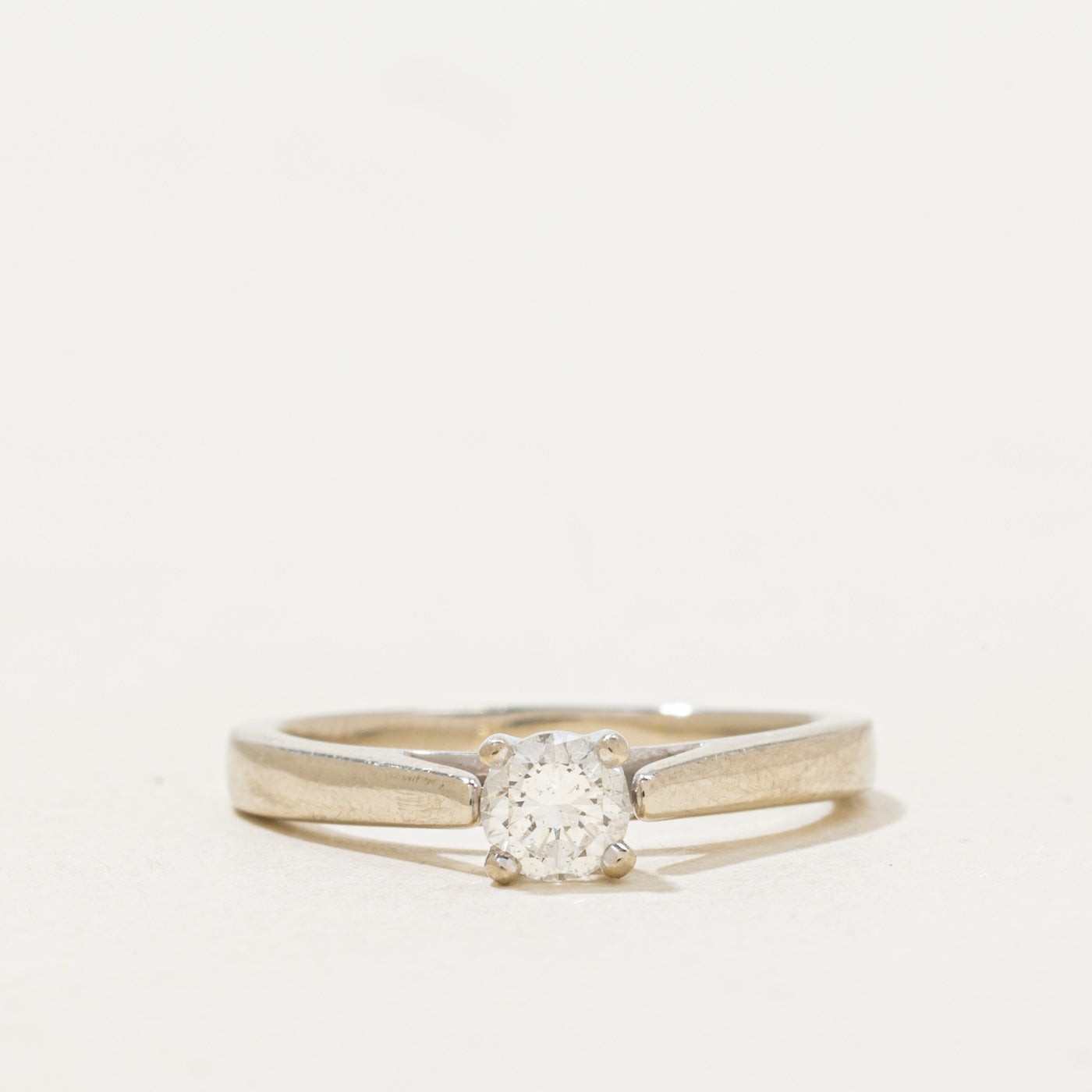 Solitaire Diamond Cathedral Ring | 0.35ct | SZ 6.0 |