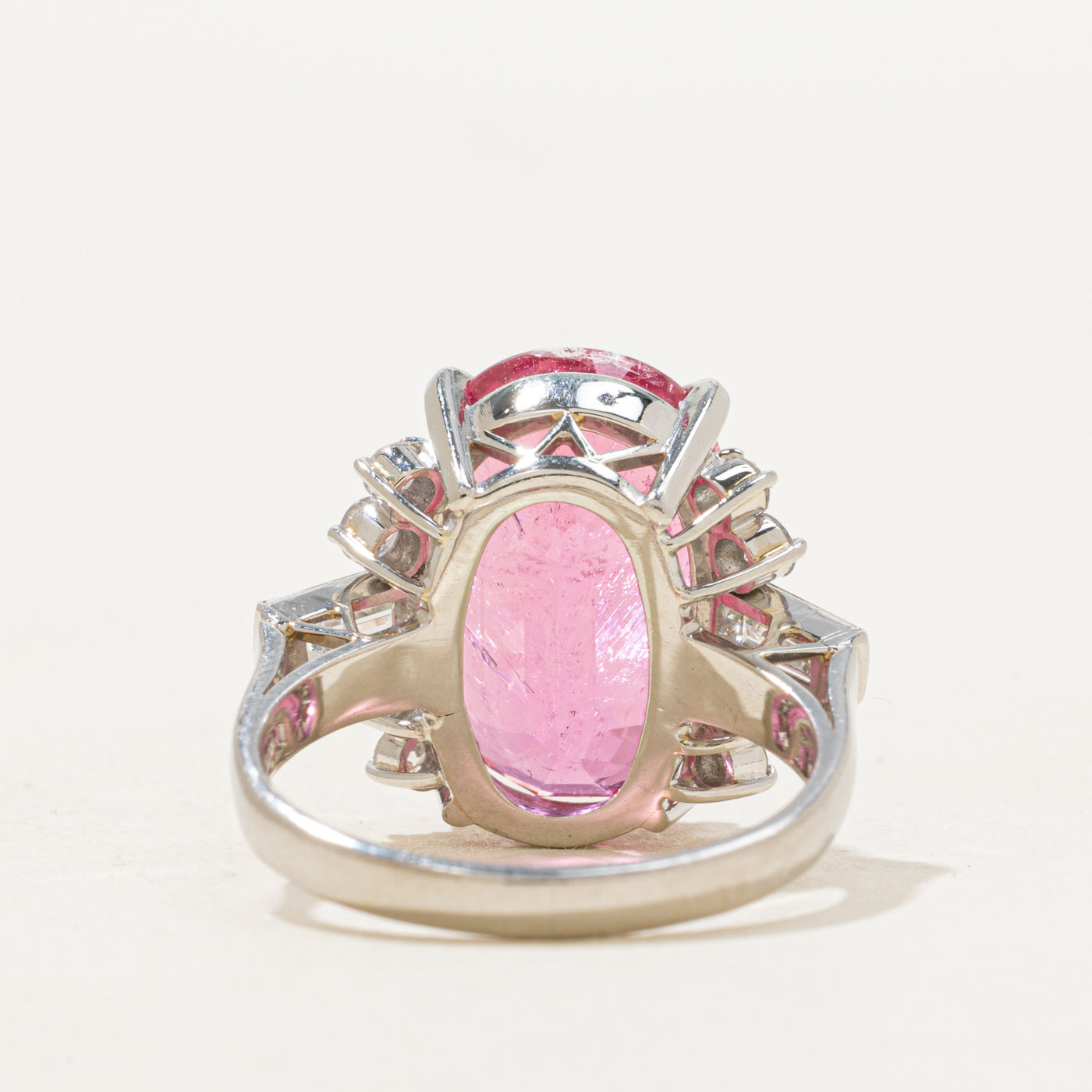 Pink Tourmaline & Diamond Cocktail Ring | 10.41ct, 0.82ctw | SZ 6.25 |