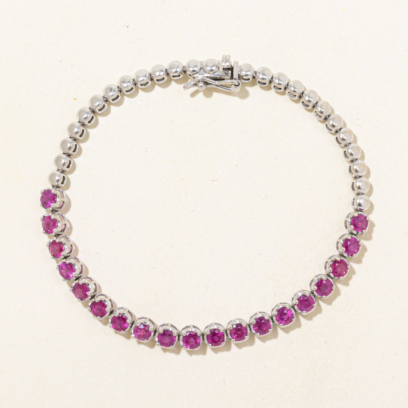 Half Eternity Ruby Gemstone Bracelet | 2.56ctw | 6" |
